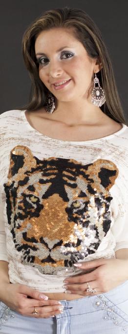 Casual Tiger Printed Blouse
