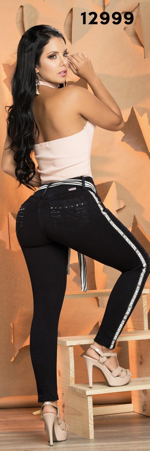 SKINY PANTS WITH STITCHED TAPE ON THE SIDE
