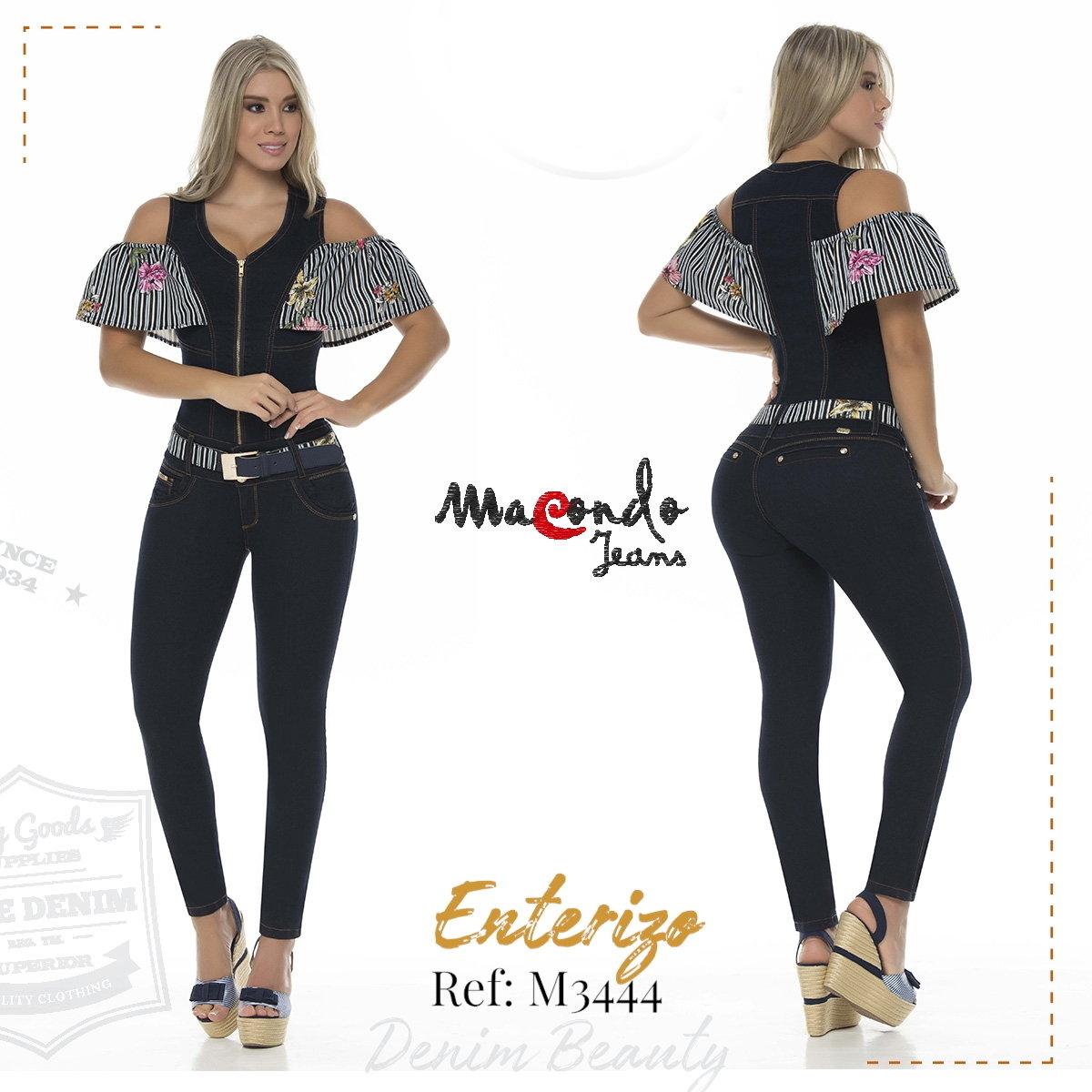 Colombian long jumpsuit with short-Sleeved an push up design