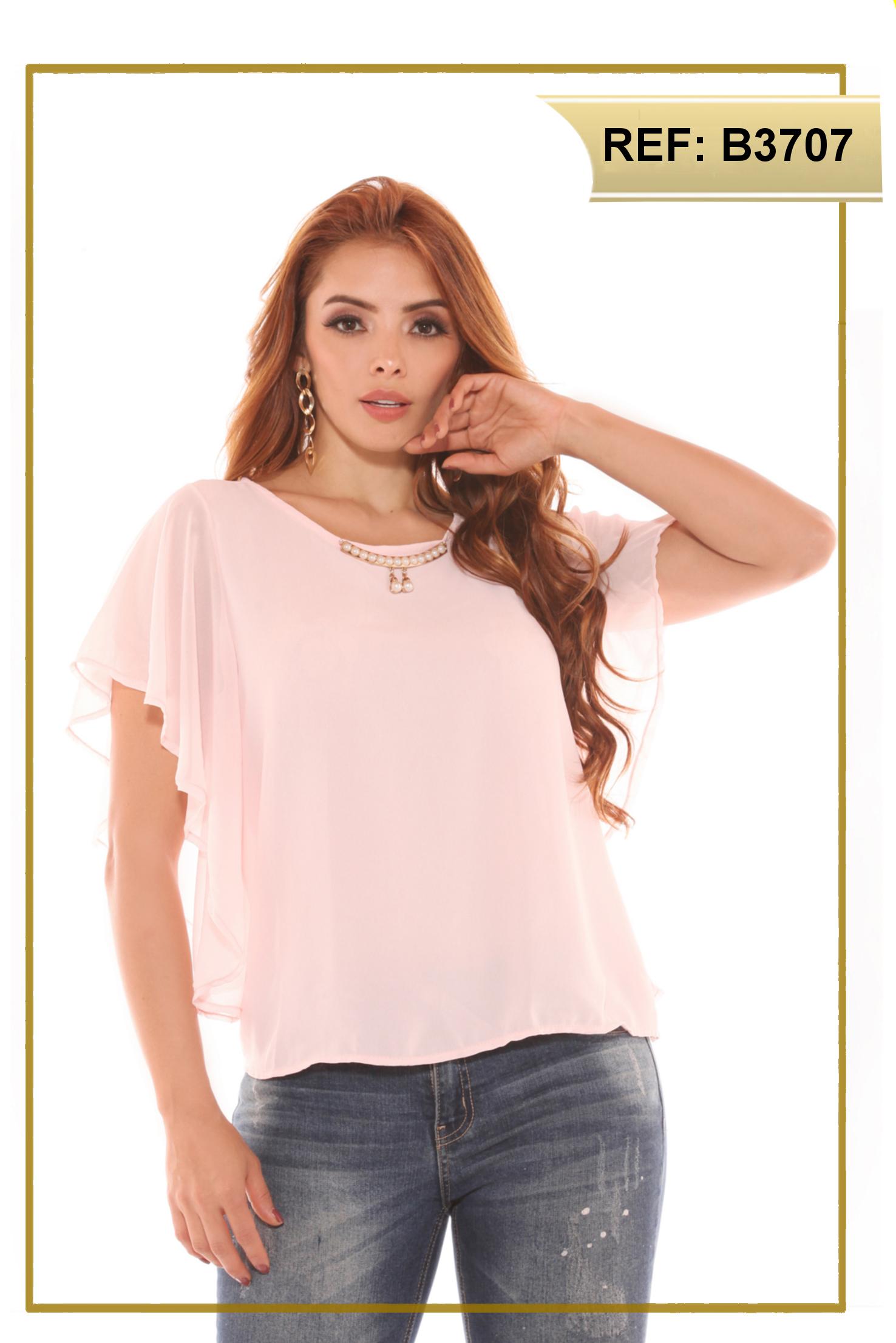 Blouse Colombian Lady with short and wide sleeves that give a beautiful touch to your original style