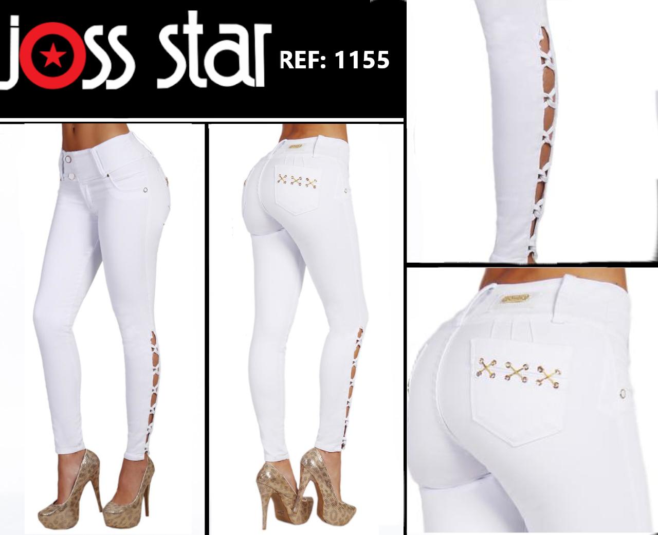 Lady´s Jeans Trousers White Color with Lift-up effect Brand Joss Star