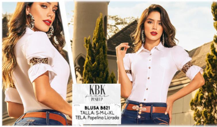 100/5000 White blouse Colombian Style Shirt with front buttons and collar, decorated on the sleevesABUKY brand
