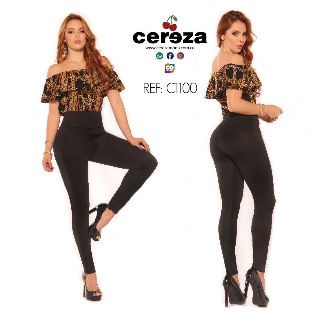 Fantastic Colombian Blouse and Pant Set with Waist and Fit Control that lifts and shapes your figure, the blouse has Boleros and bare shoulders