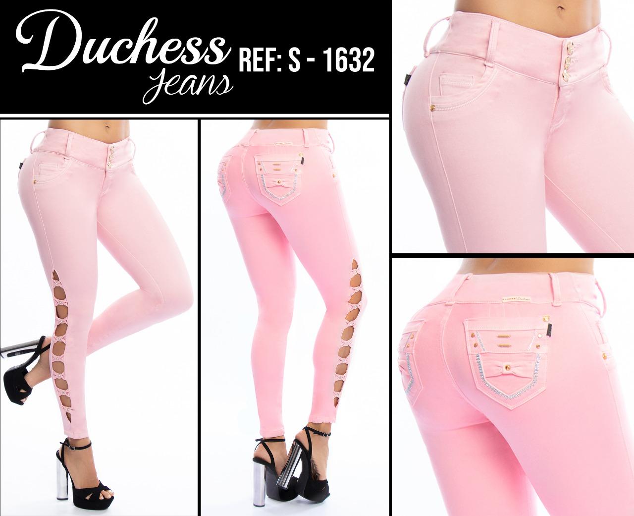 Pink Lady Jeans, Original Colombian Tail Lift, decorative openings on the lower side of the leg