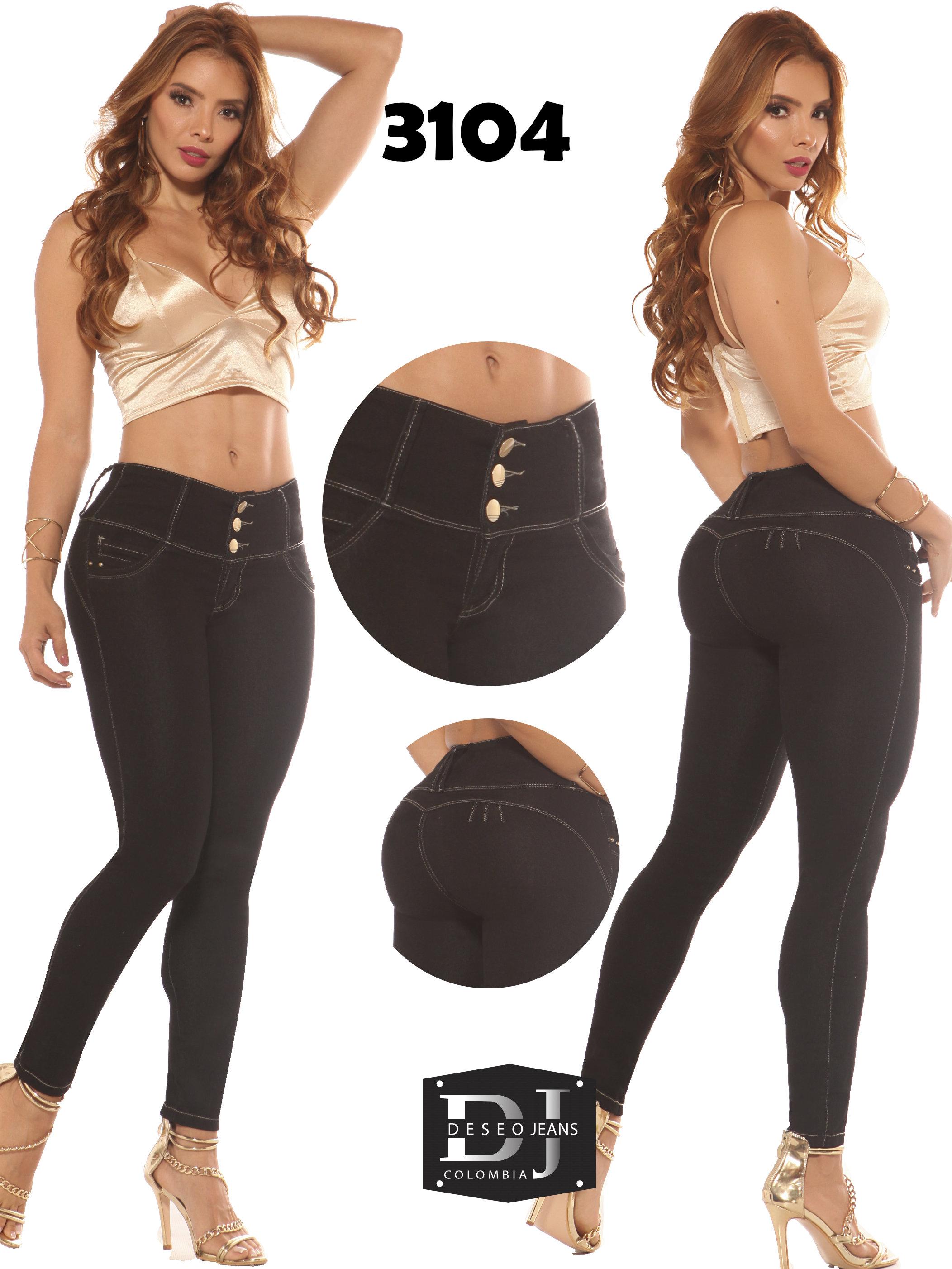 Fashion Colombian Jeans Black and Wide waistband