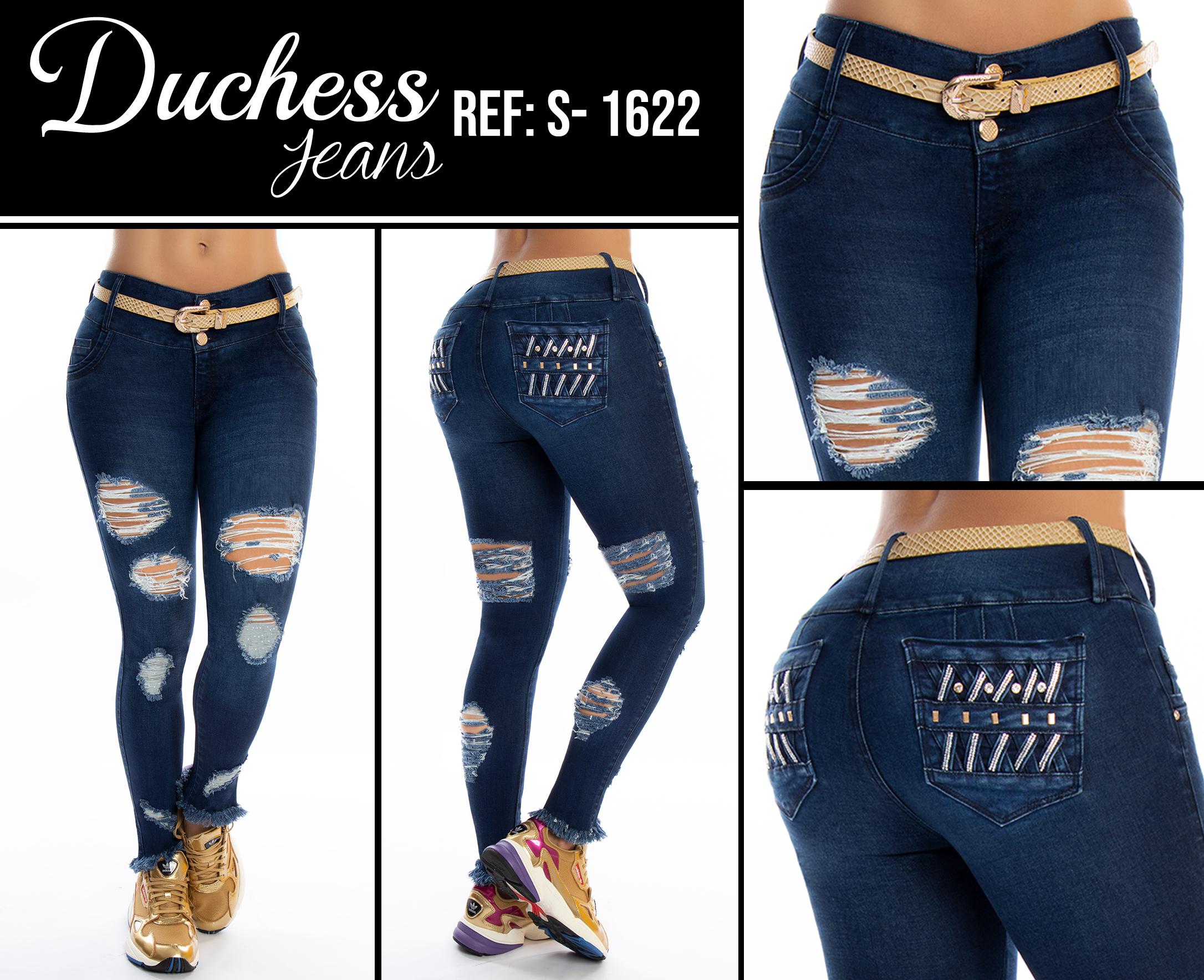 Jean Vaquero de Dama with Push Up Effect and Fashion Destroyer in the boots, front and back