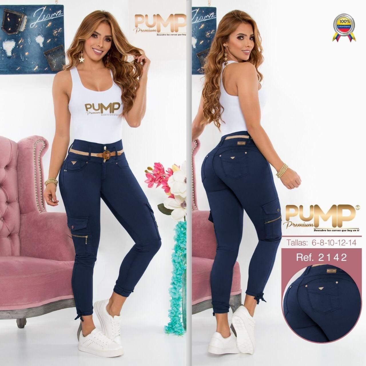 Colombian Fashion Pants for Women with Pockets, Back and Side Cargo style