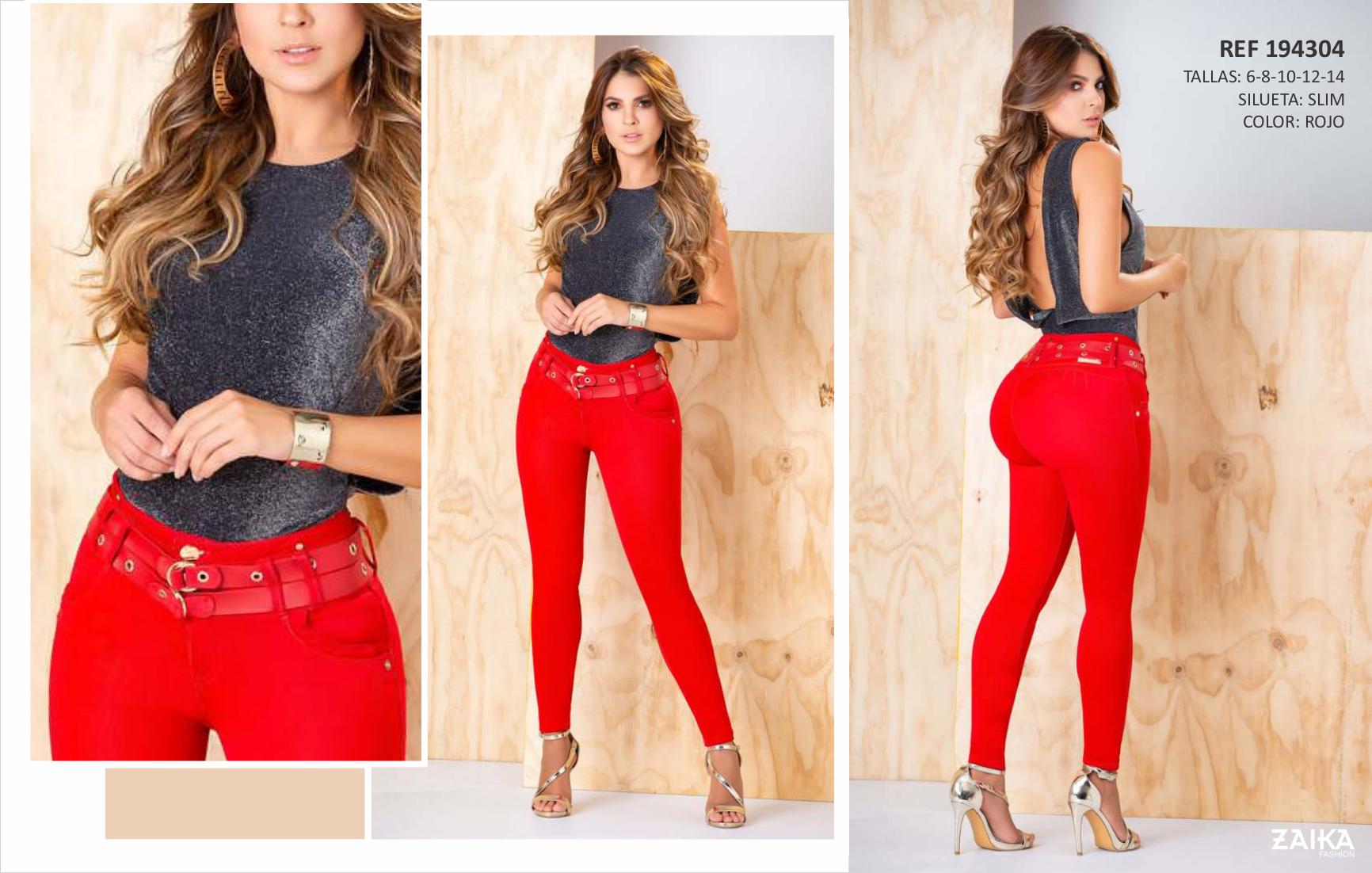 Jean Colombiano pants for lady with Exclusive Design Derriere