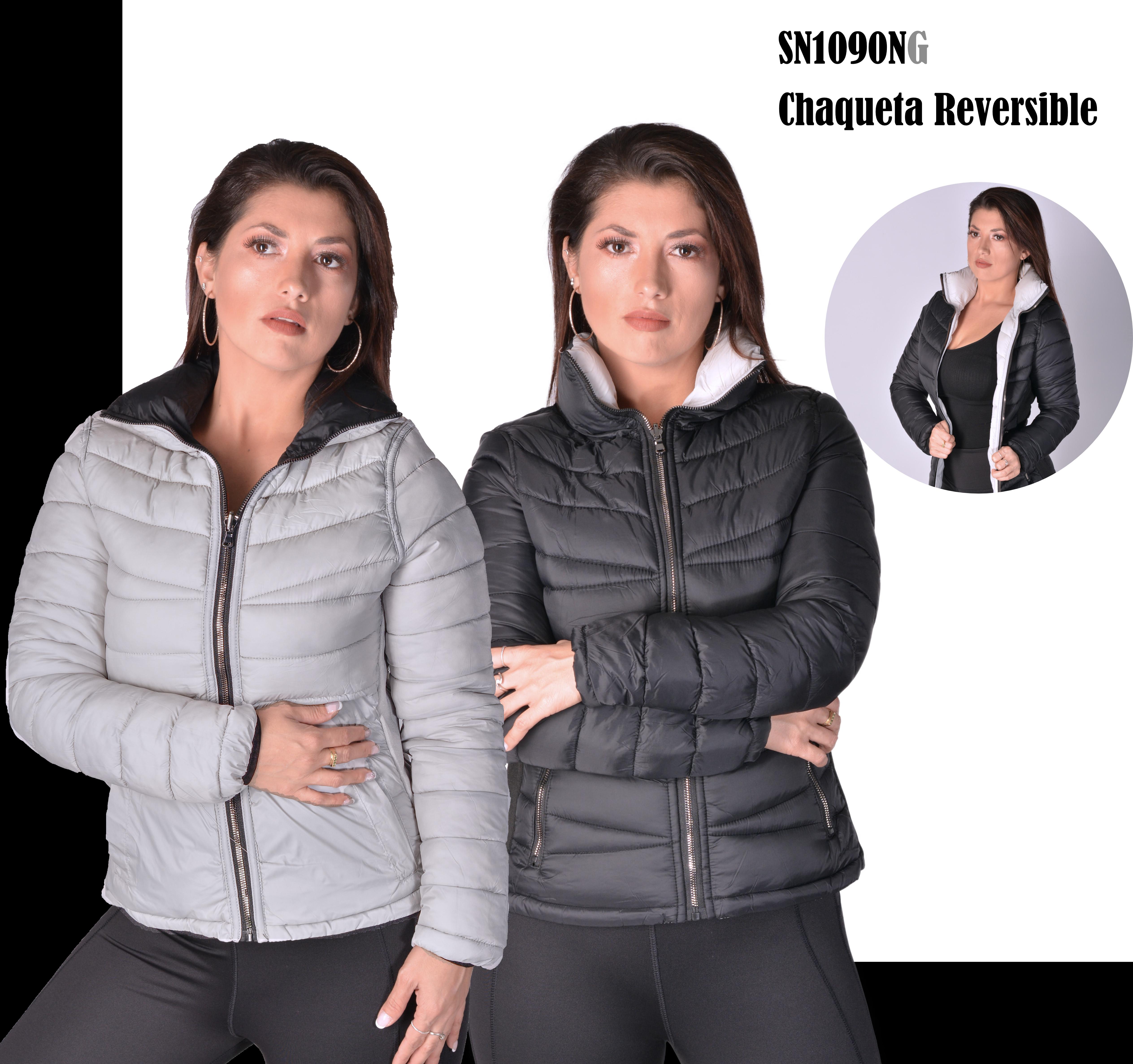 Reversible Jacket, Without Cap With High Neck