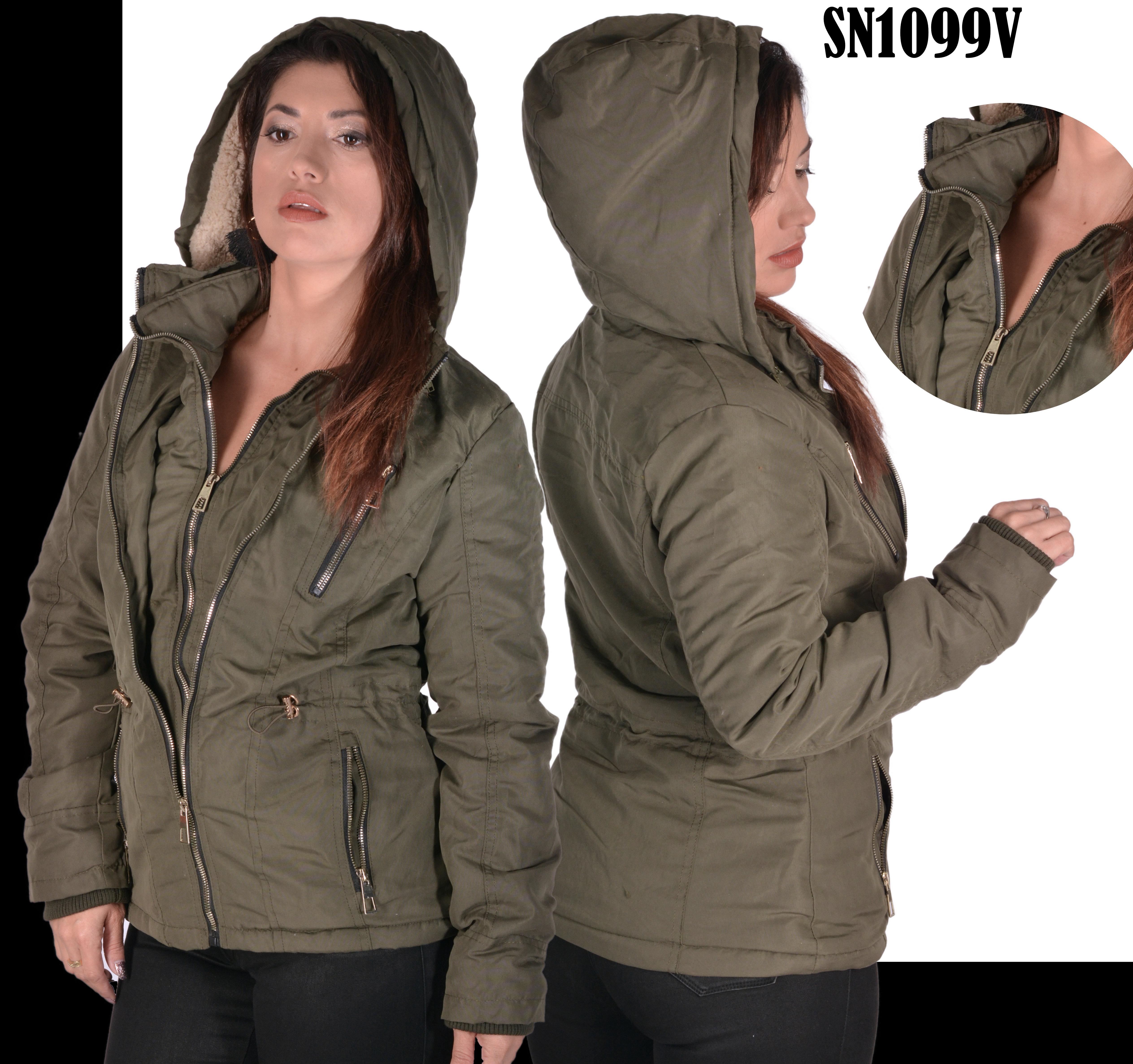 Fashionable American Jacket With Cap, Double Closure