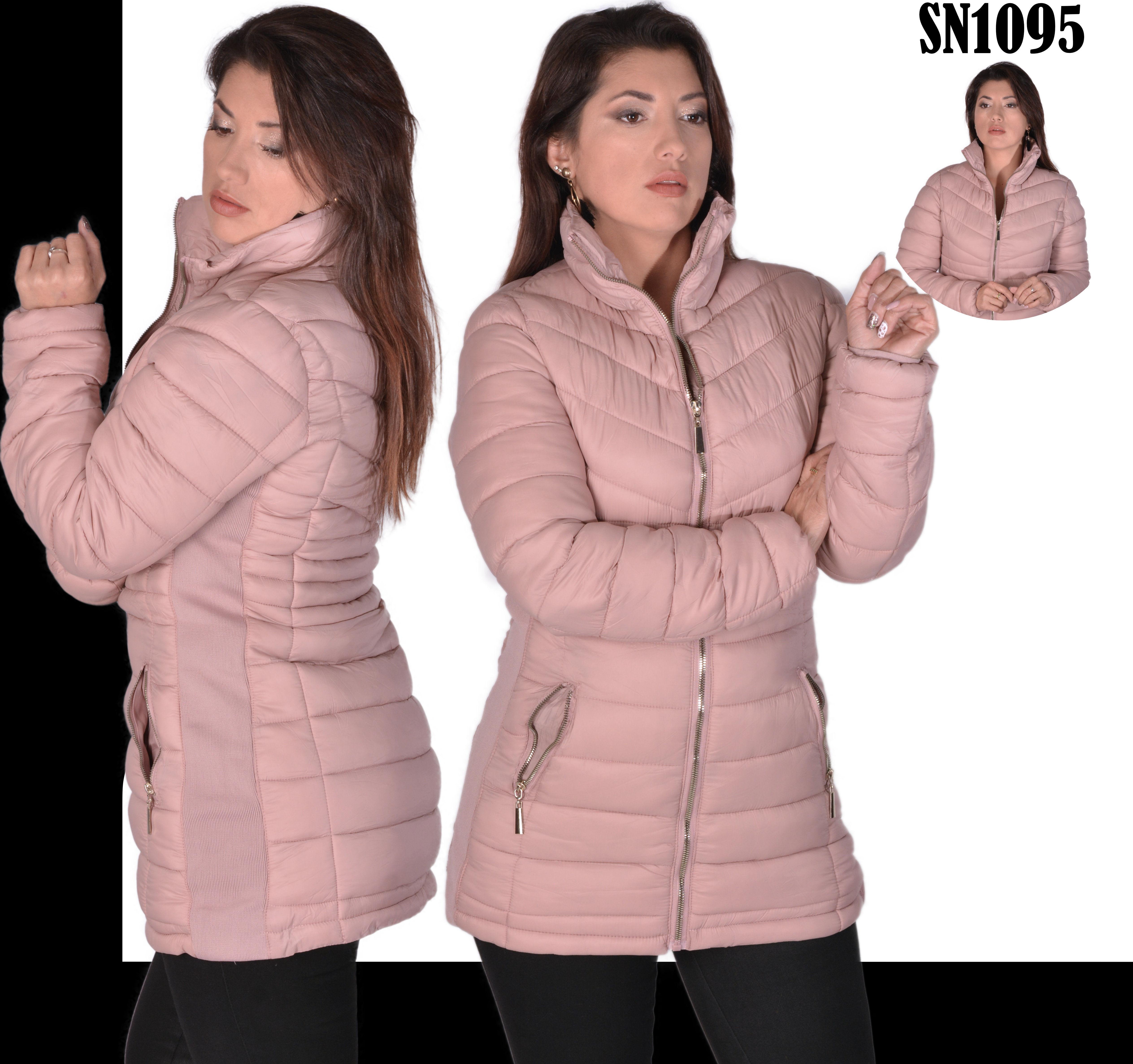 American jacket with high collar and front pockets plus fashion style Color Pink