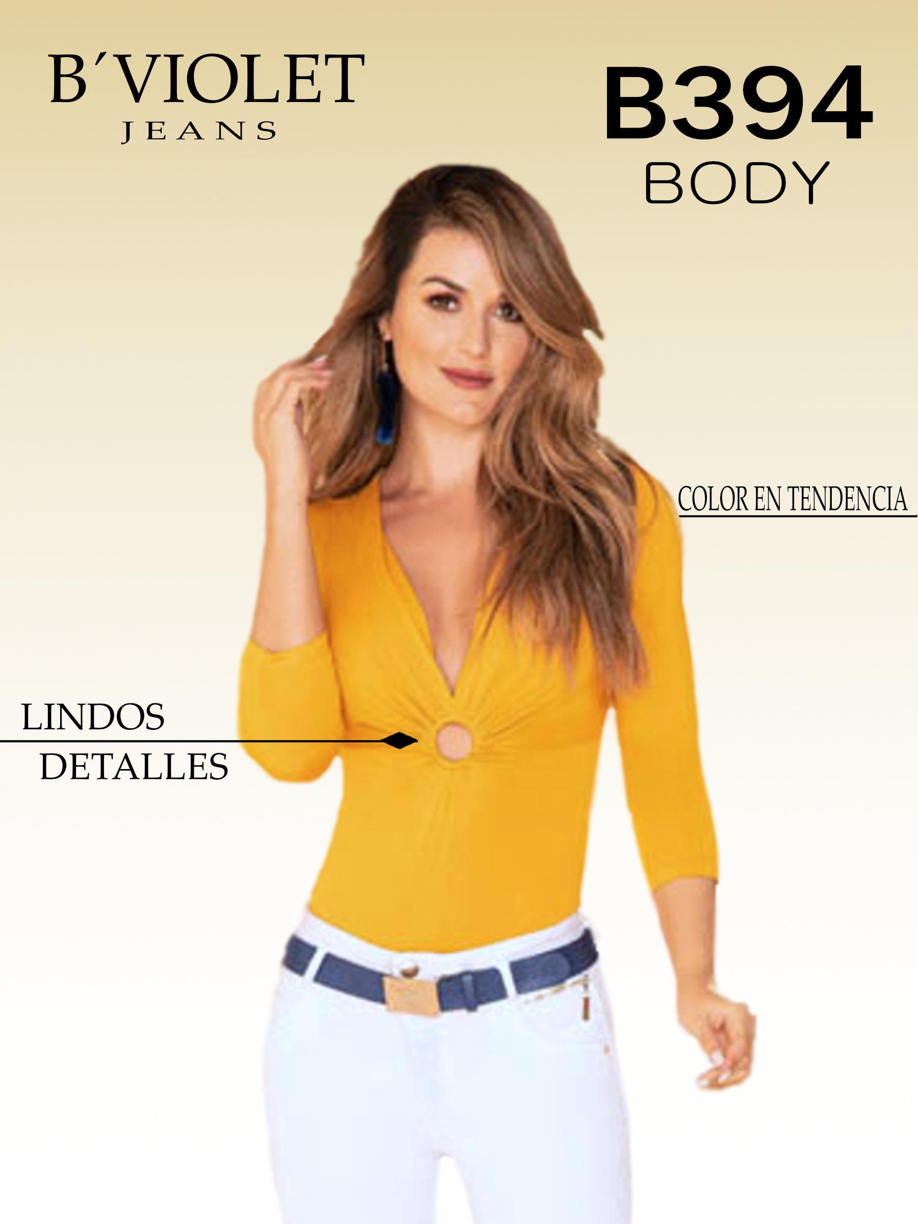Trendy Colombian Body With Beautiful Mustard and Neckline