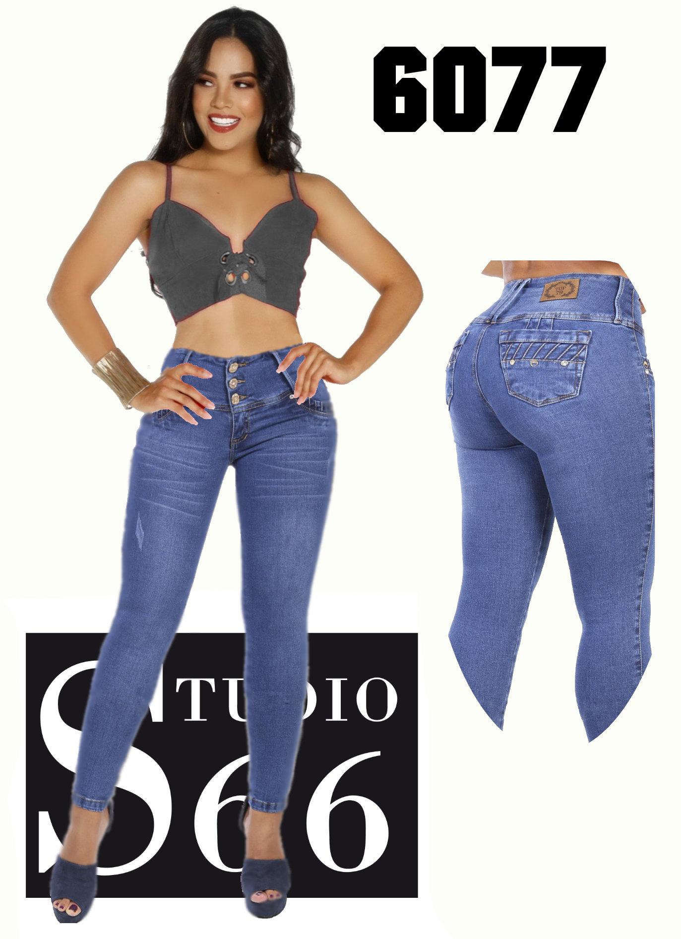 Colombian Jeans Cowboy Lift Tail with Pockets, Destroyer and Whiskers