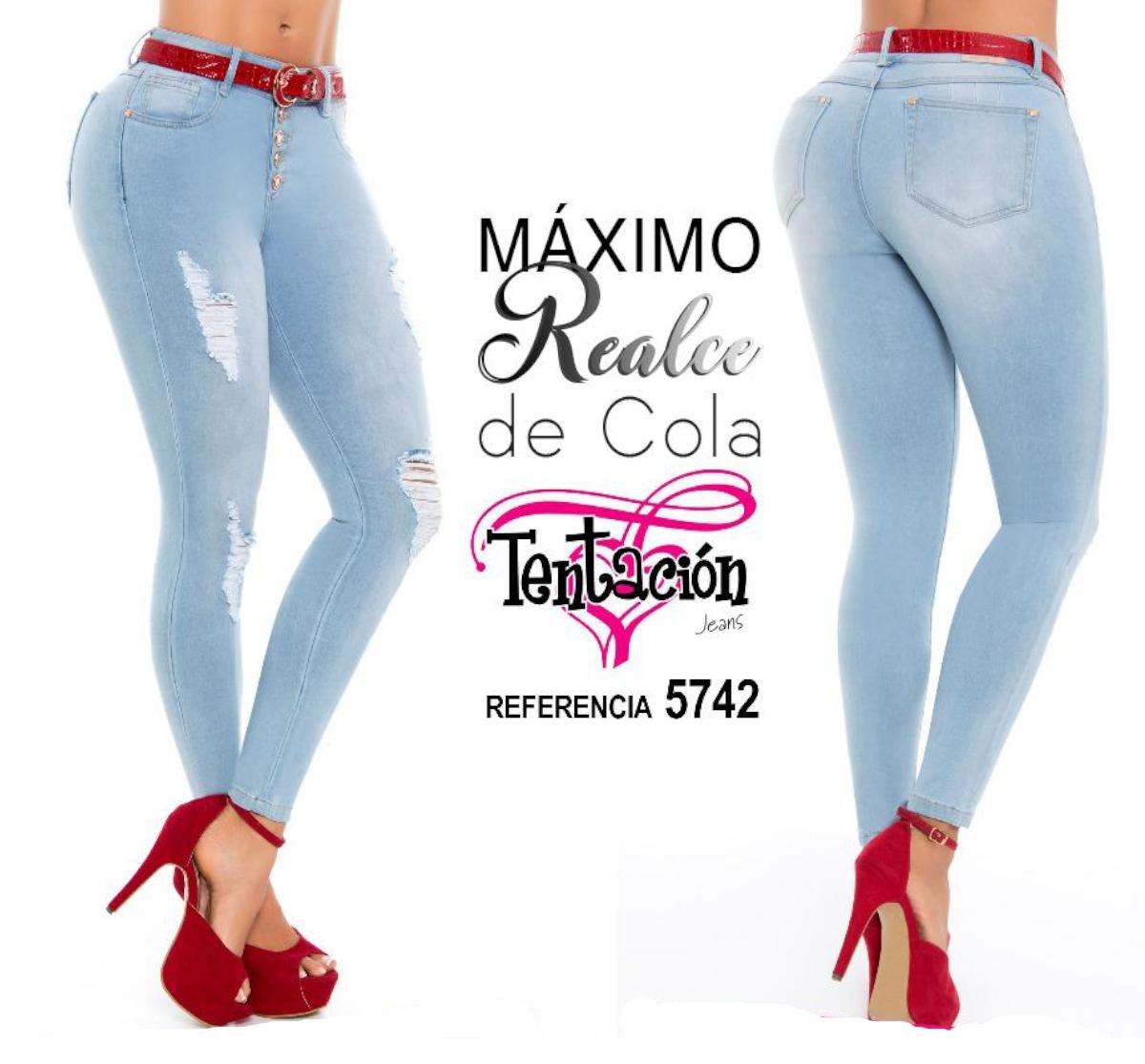 Jeans Colombian Jeans Lift Maximum Tail Ice Blue and Destroyer Enhancement
