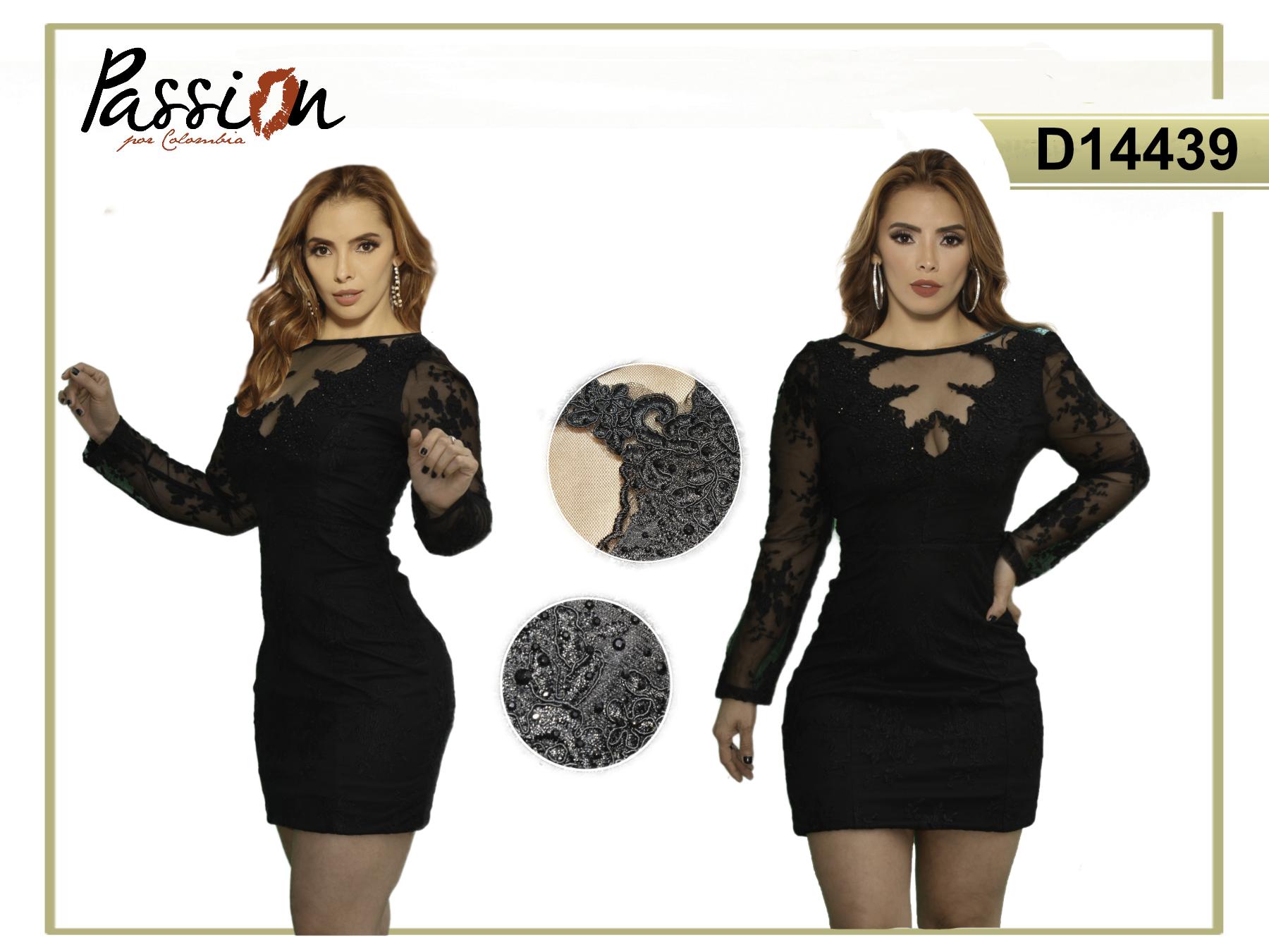 Party Dress for Lady, American Style with semi-transparent and Decorated long sleeves.