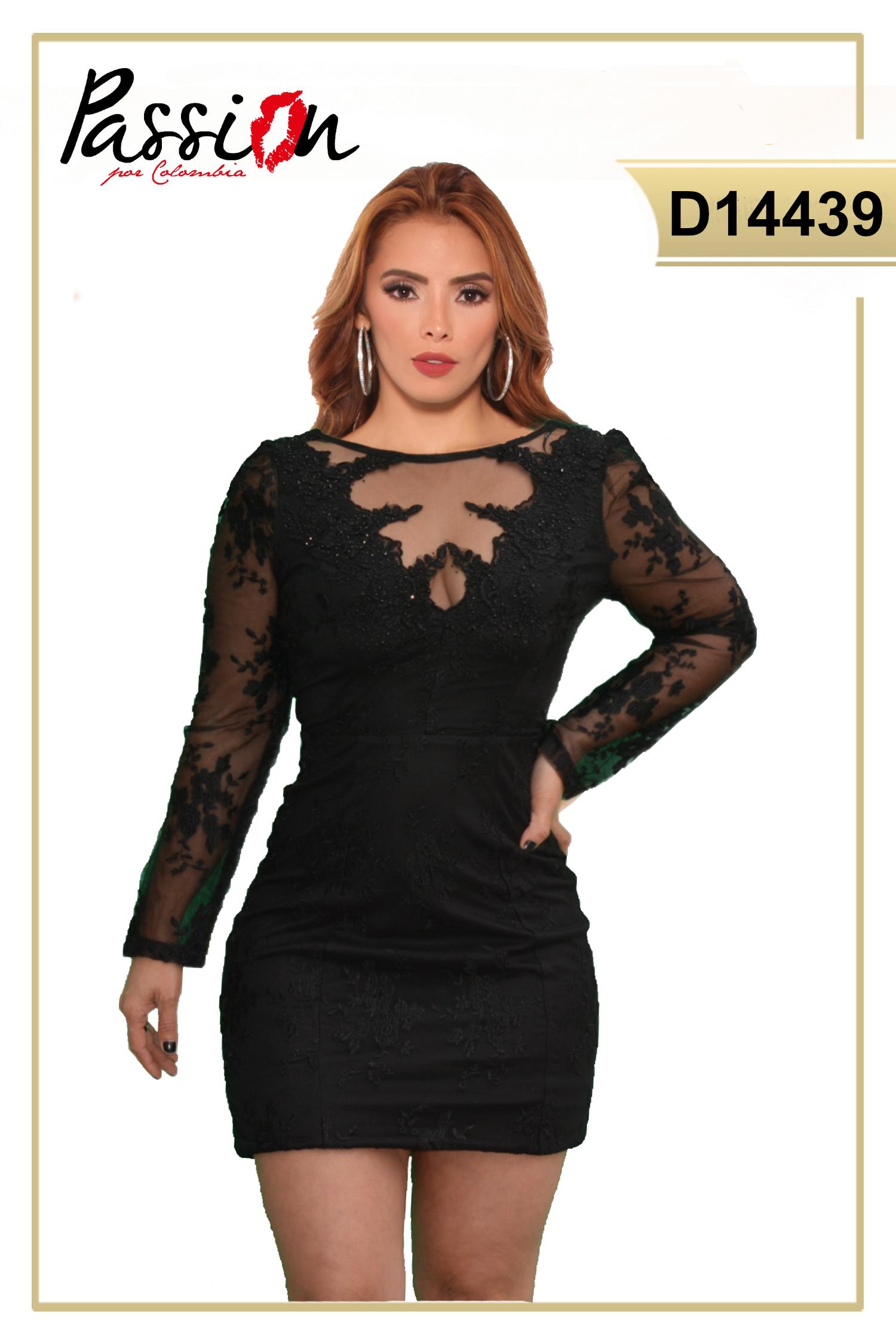 Party Dress for Lady, American Style with semi-transparent and Decorated long sleeves.