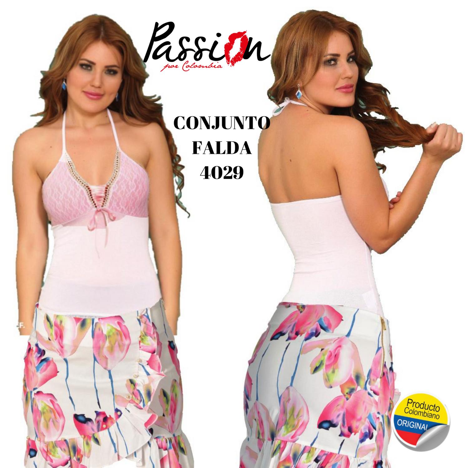 Colombian Fashion Skirt and Blouse Set