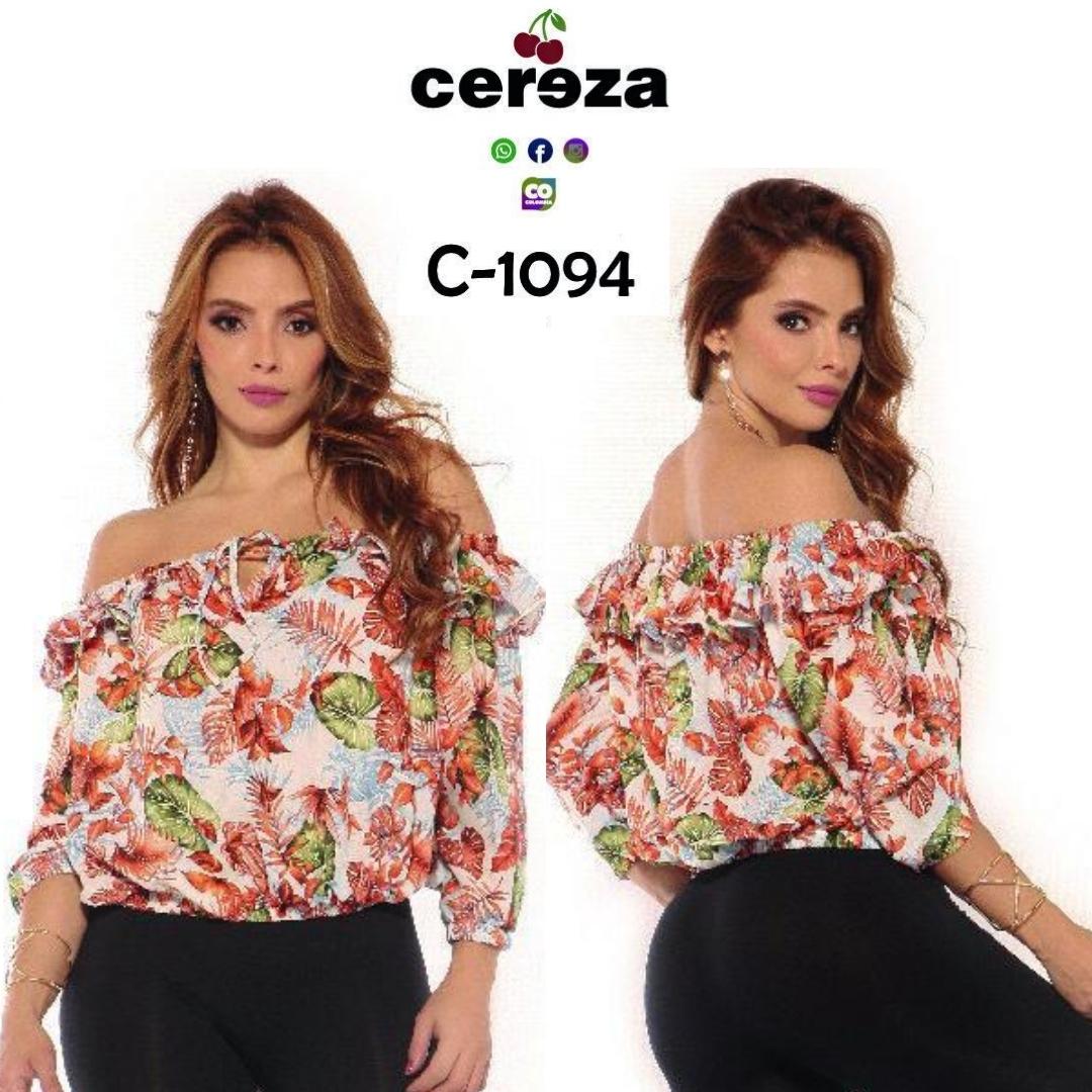 Beautiful Colombian Fashion Blouse CEREZA Brand Orange