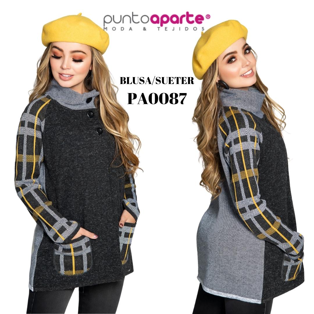 Lady long sleeve sweater with pockets