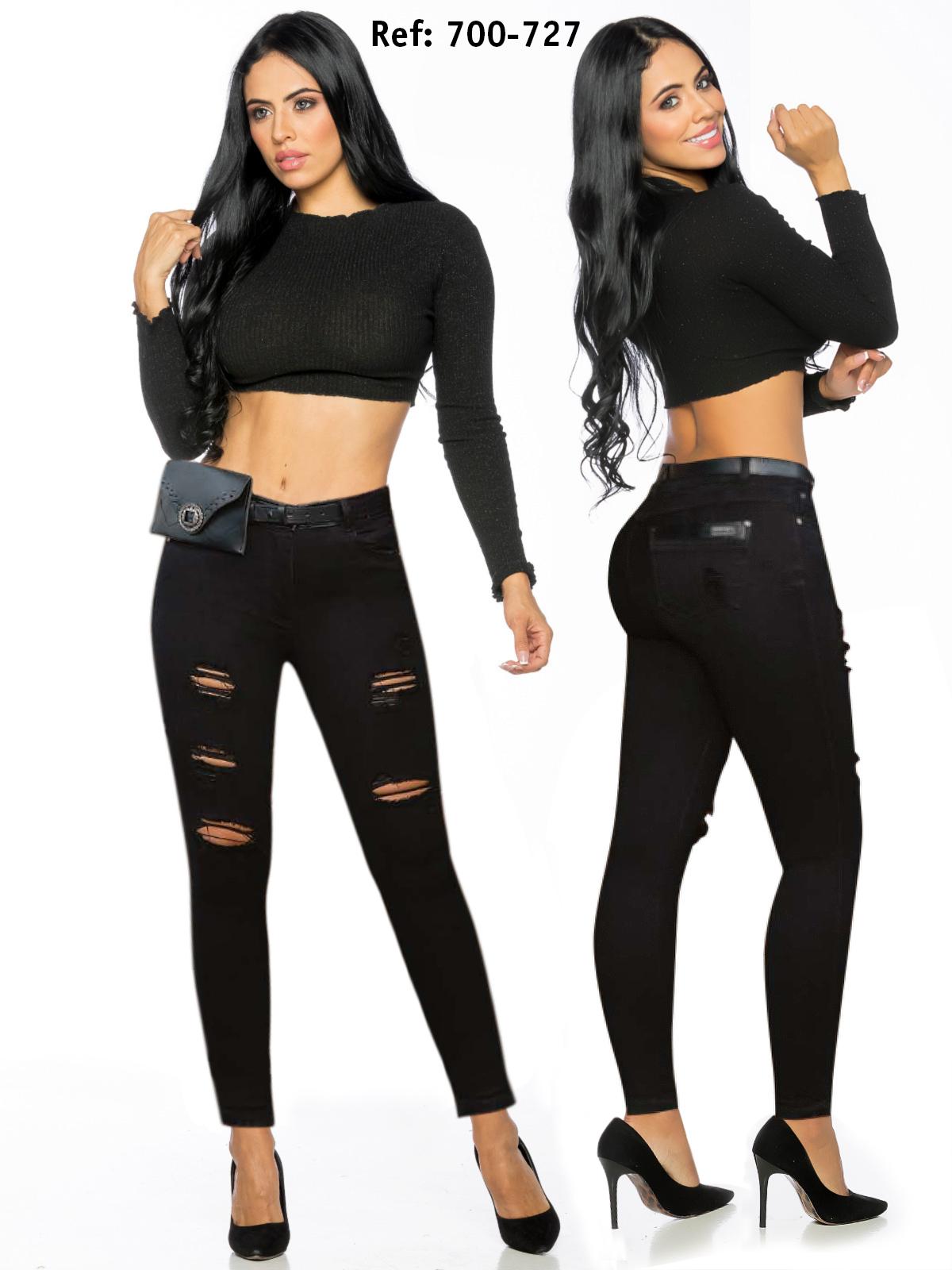 Cowboy Lady In Black Color, long shot Classic waistband with back pockets and broken in front