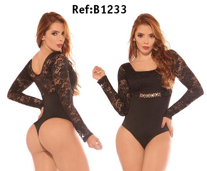 Colombian Reducer Body with Embroidered design and long sleeves