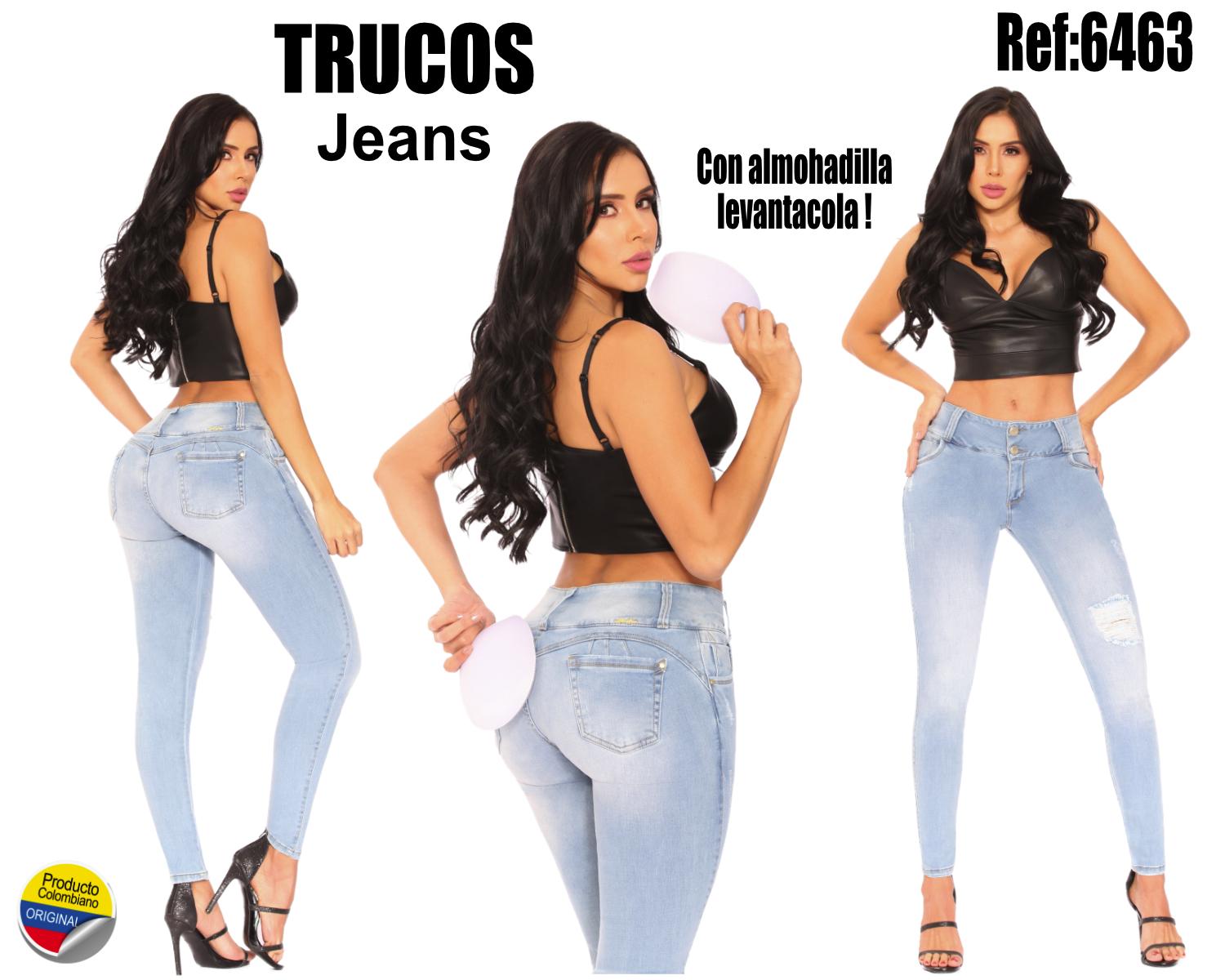 Colombian Waist Control Jeans with Internal Girdle