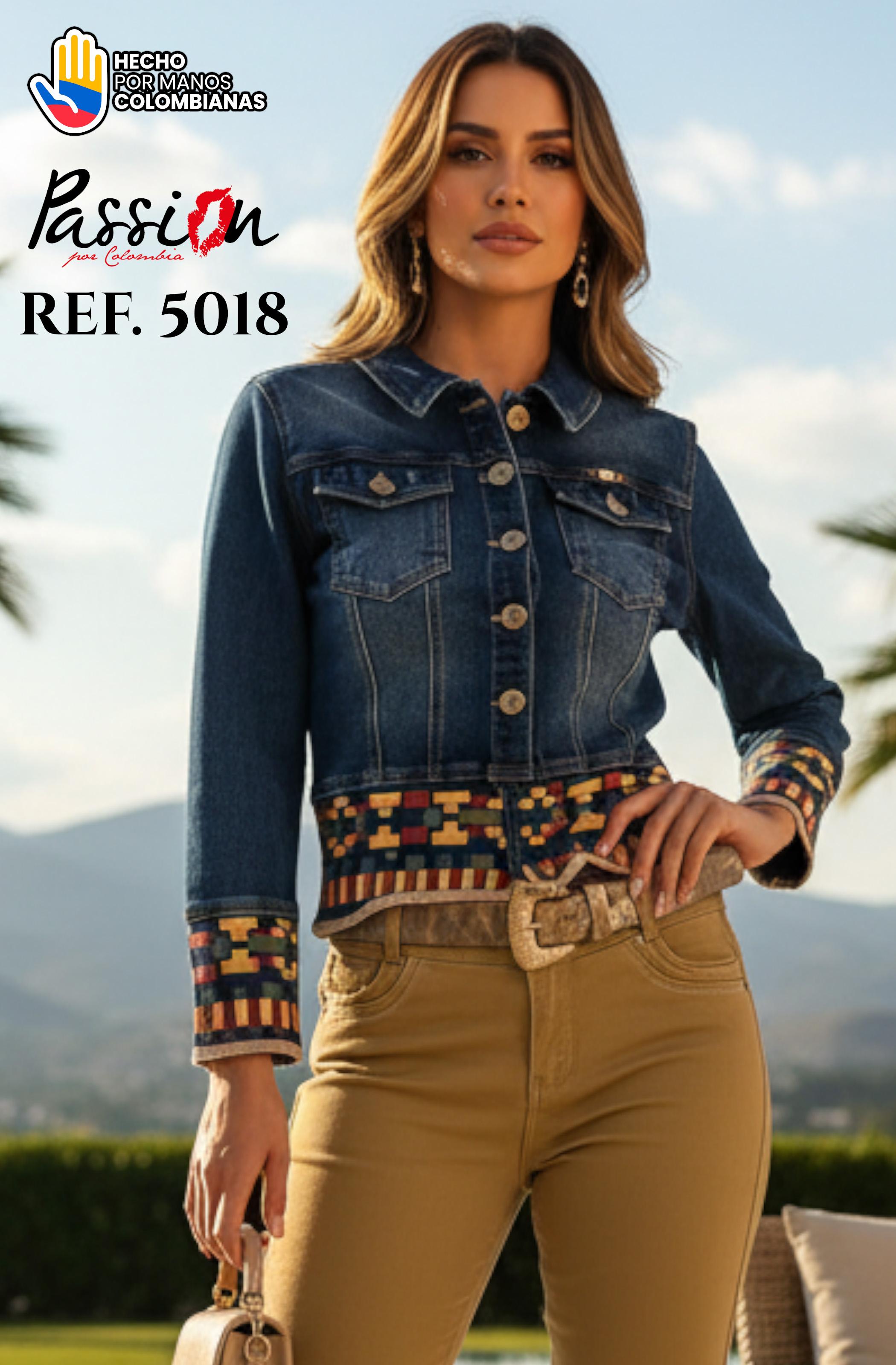 Indie Fashion Denim Jacket made in Colombia with Decorative Wear