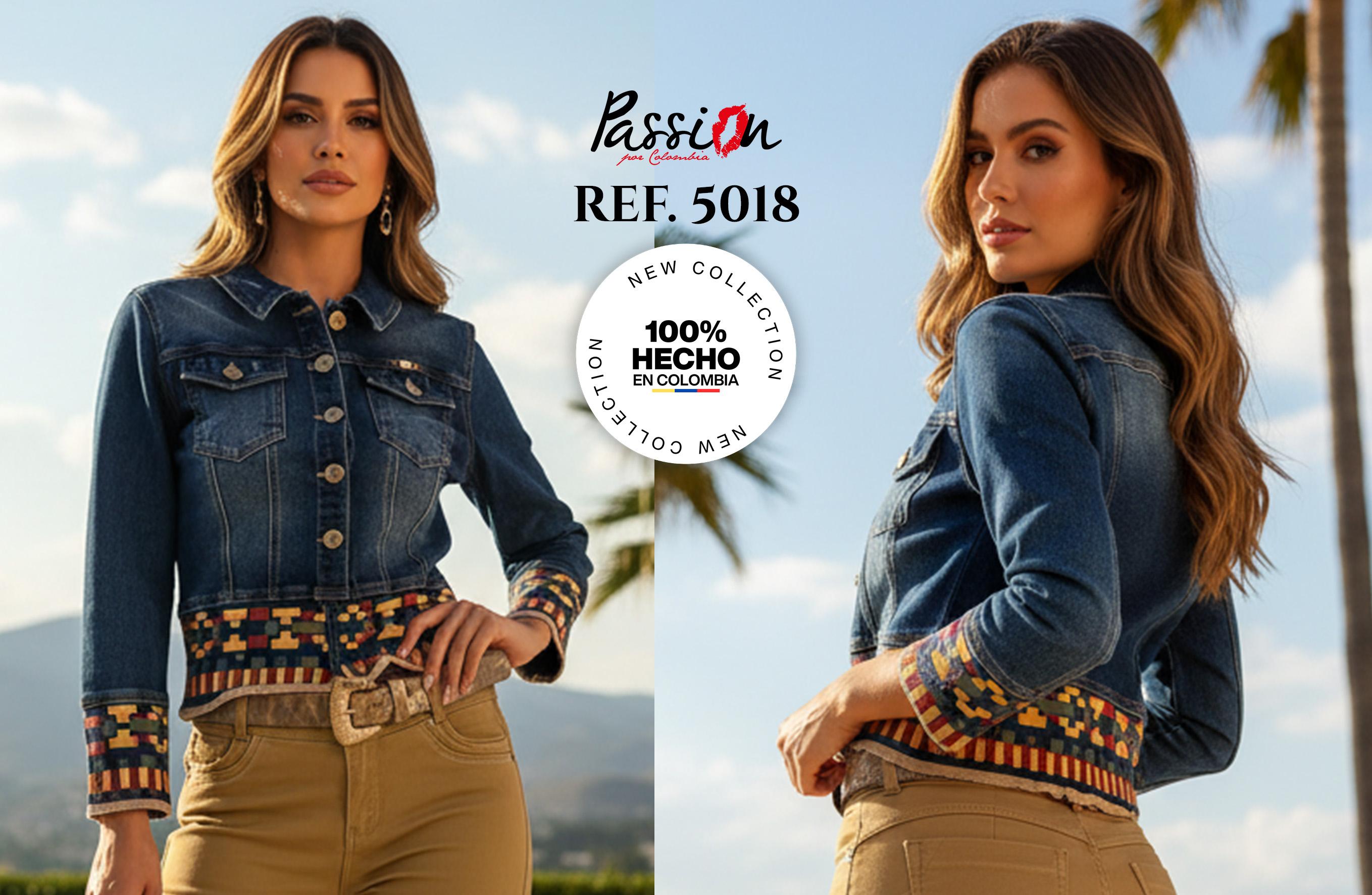 Indie Fashion Denim Jacket made in Colombia with Decorative Wear