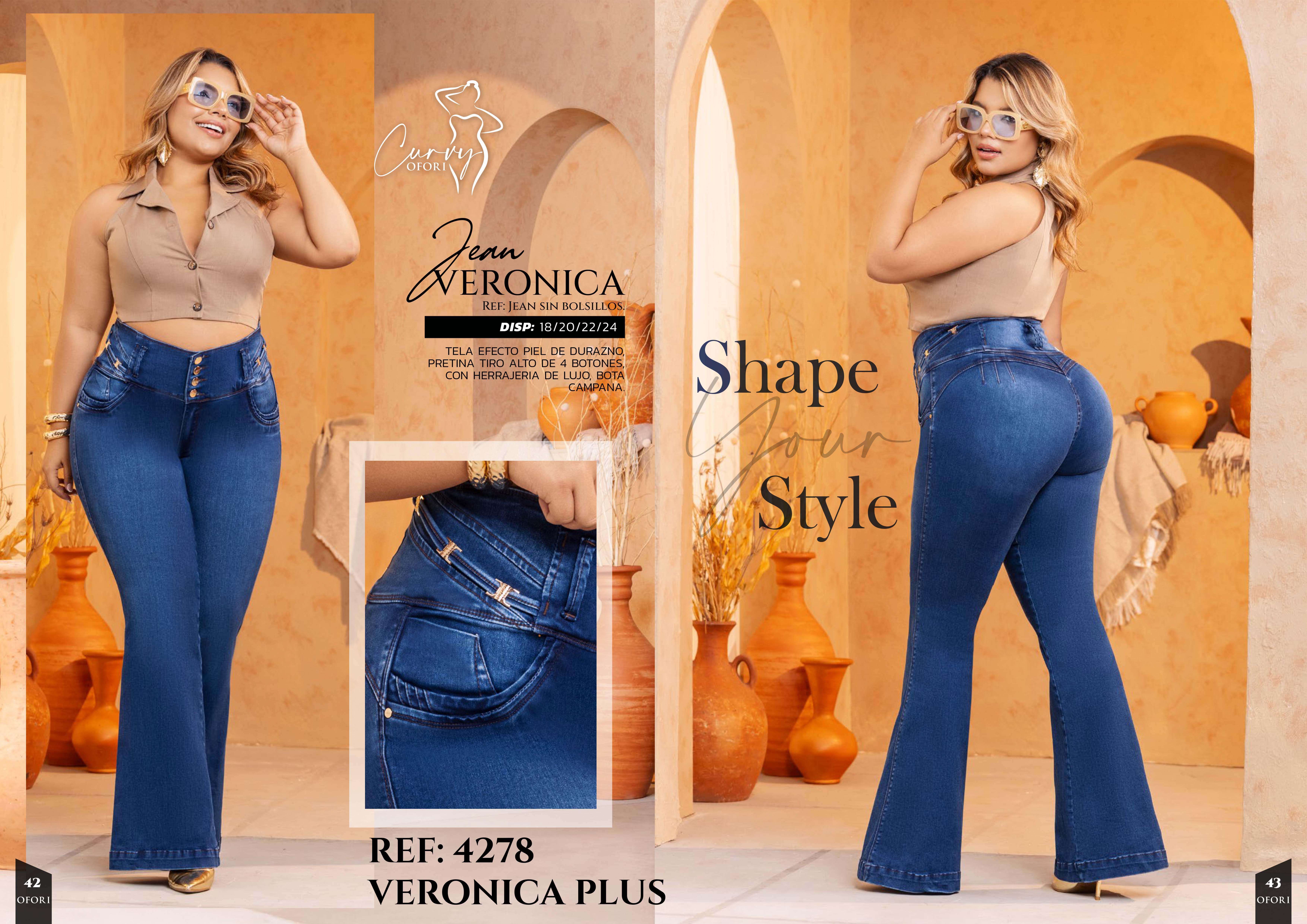 Colombian Jeans without Pockets Push Up