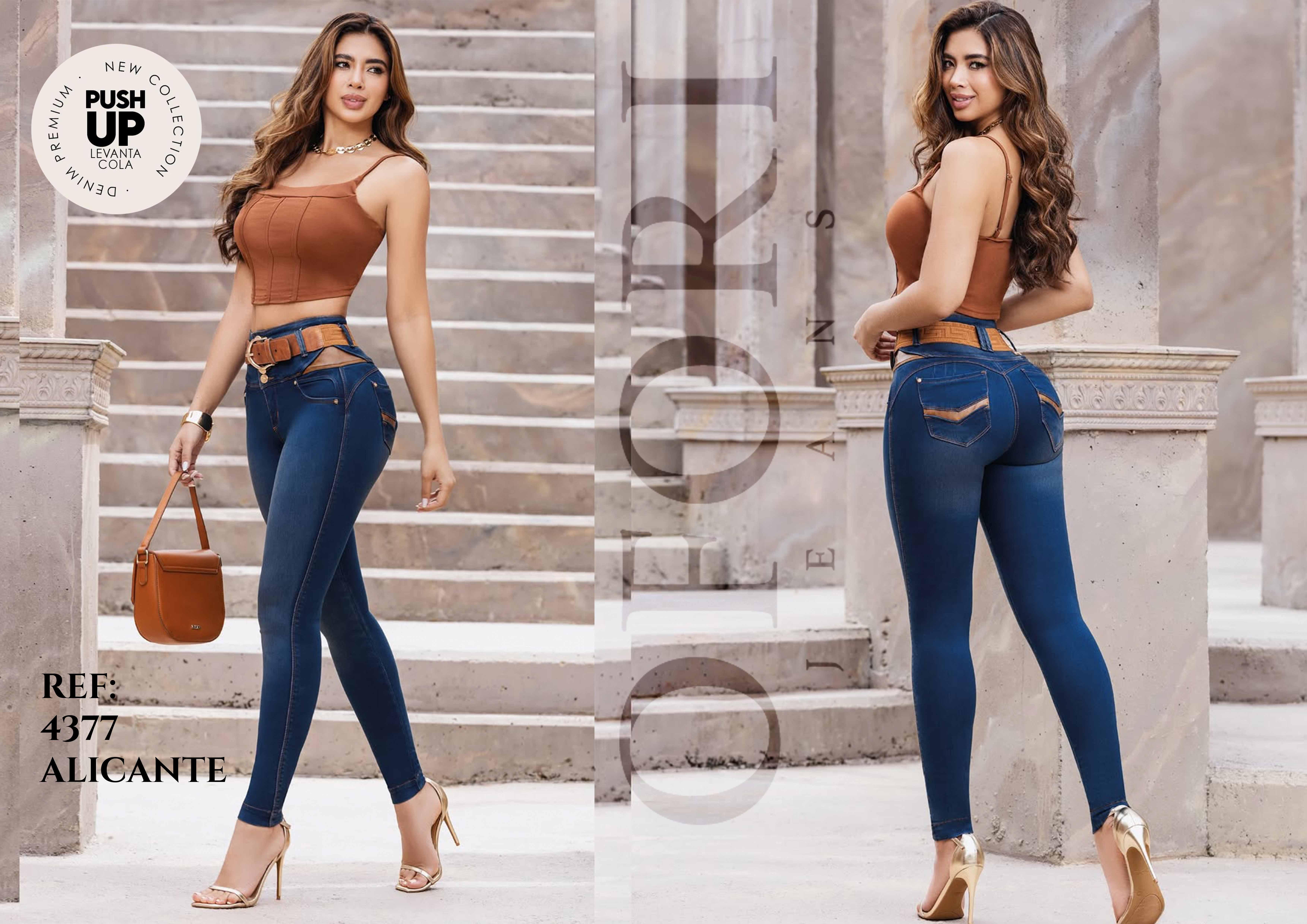 Colombian Jeans with Push-Up Pockets