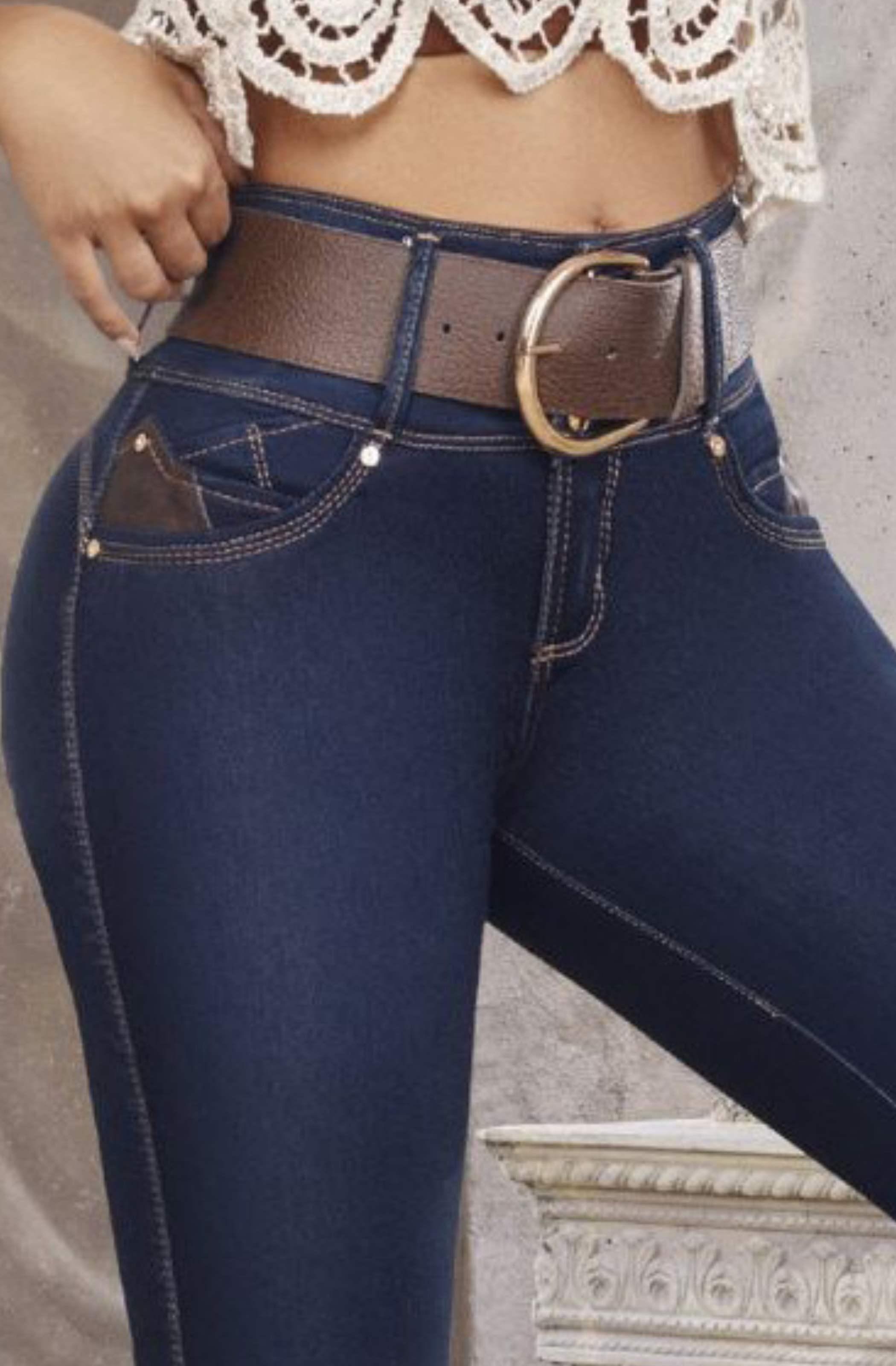 Colombian Jeans without Pockets Push Up