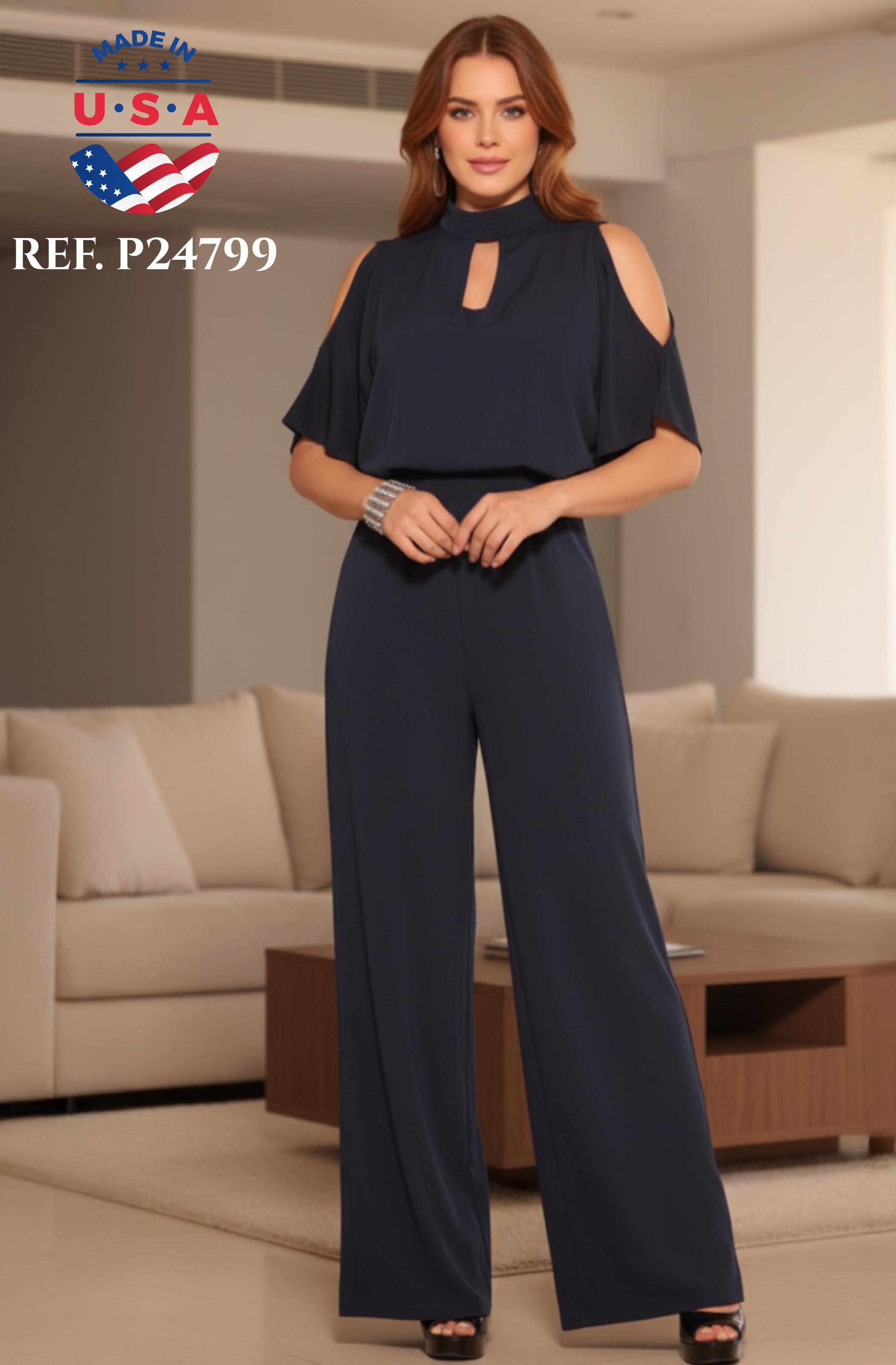 Fashion full bodysuit with bare shoulders and sleeves, wide pants and tight to the body. Shape your Figure and Look Fantastic