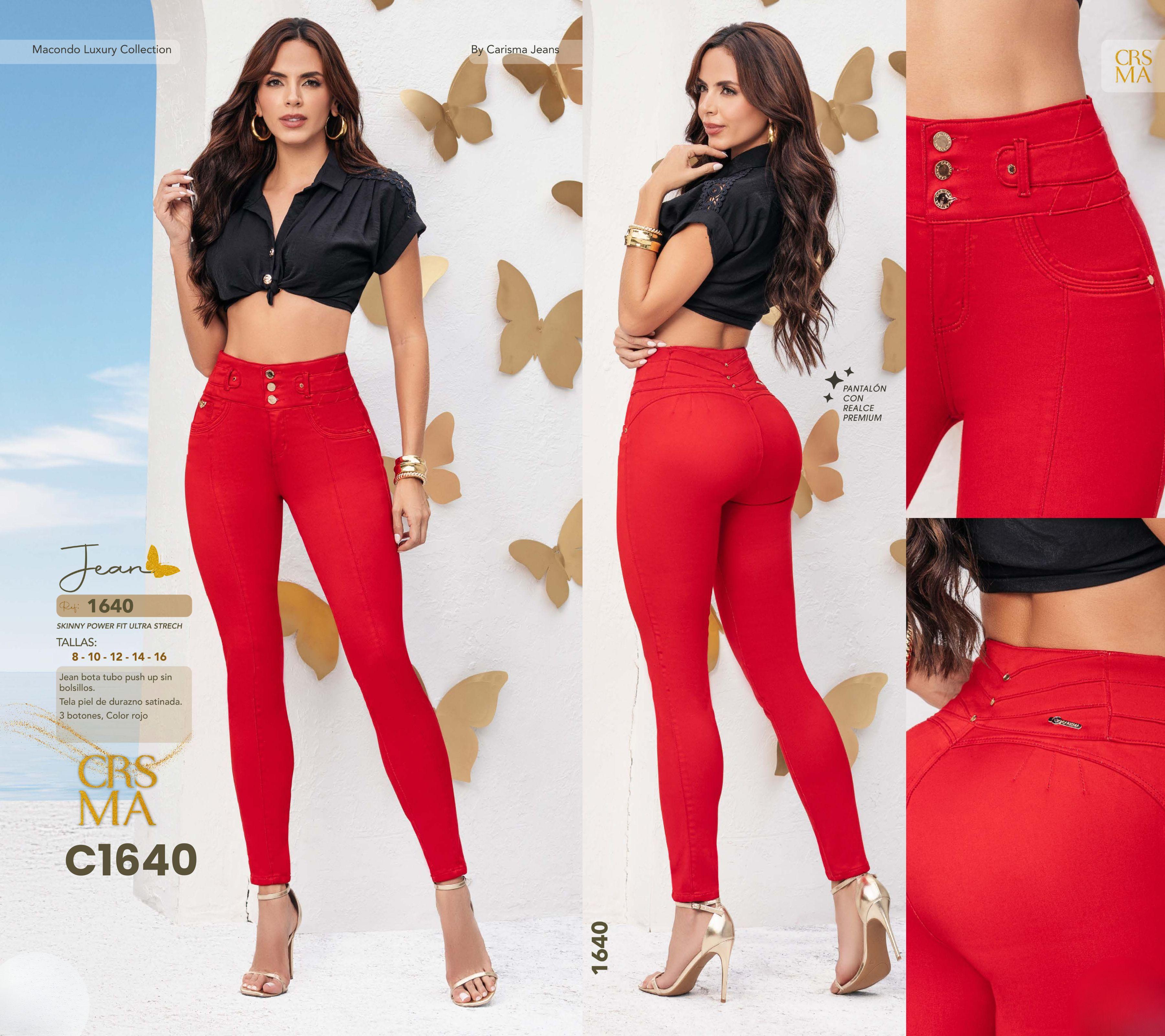 Push-up jeans without pockets