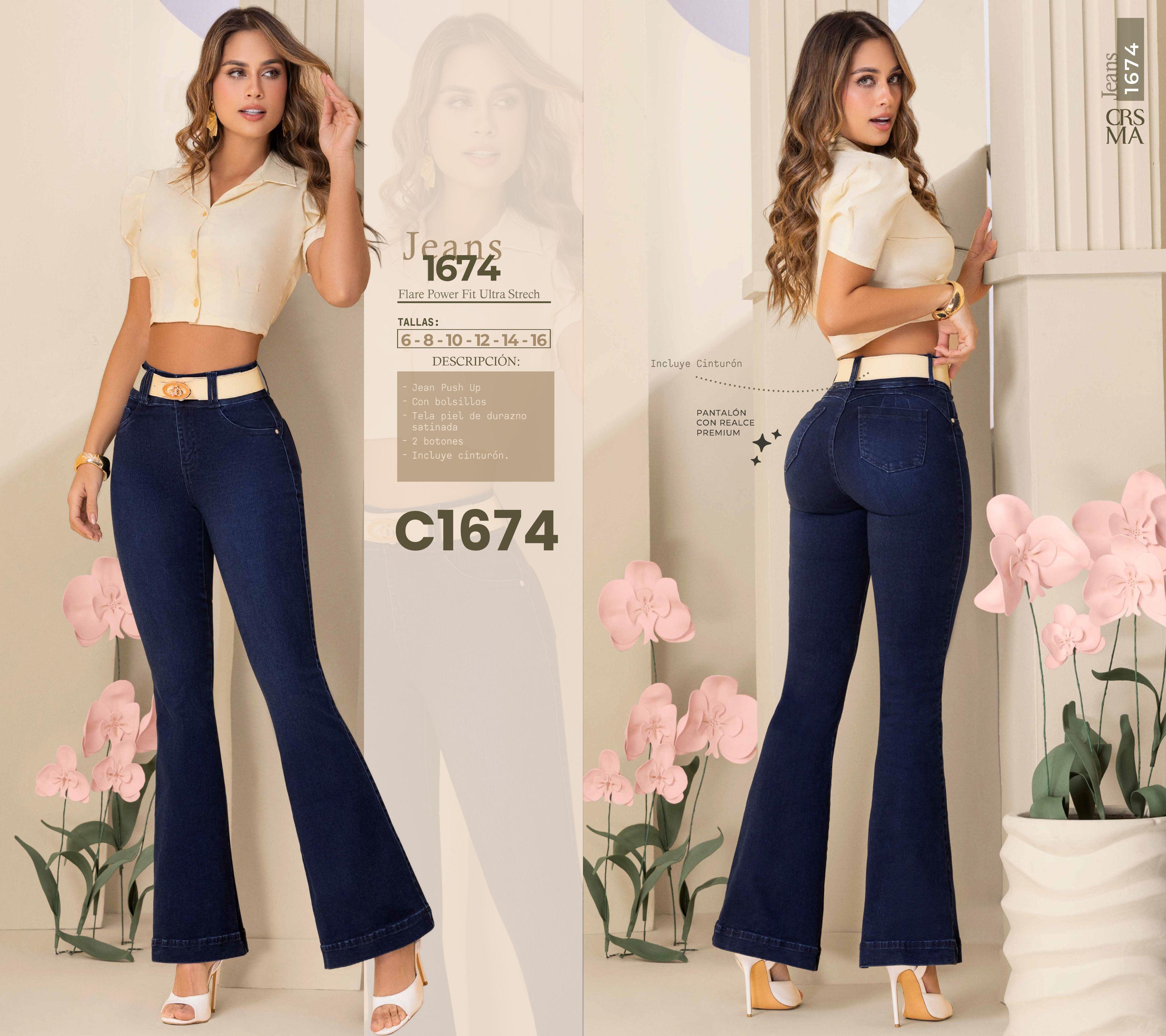 Colombian Jeans with Push-Up Pockets