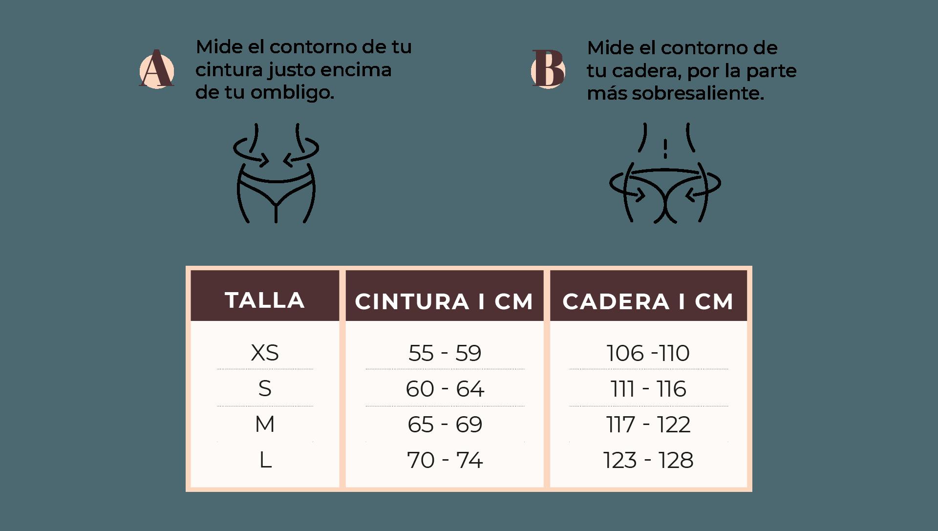 Faja reloj de arena medio muslo, doble compresion 
