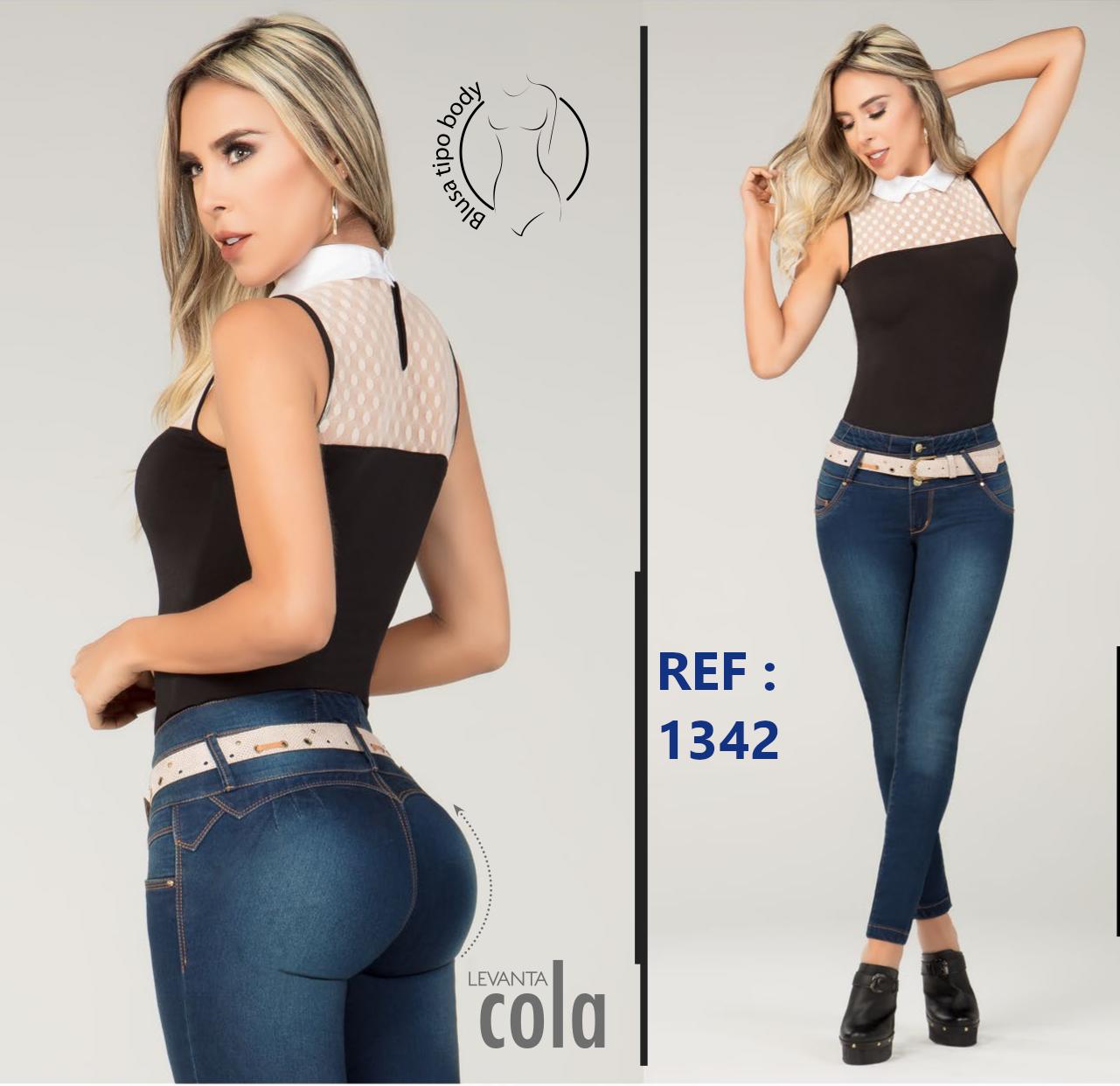 Pantalón Vaquero para Dama con Diseño Exclusivo Levanta Cola Colombiano. Pantalón Vaquero para Dama con Diseño Exclusivo Levanta Cola Colombiano.
