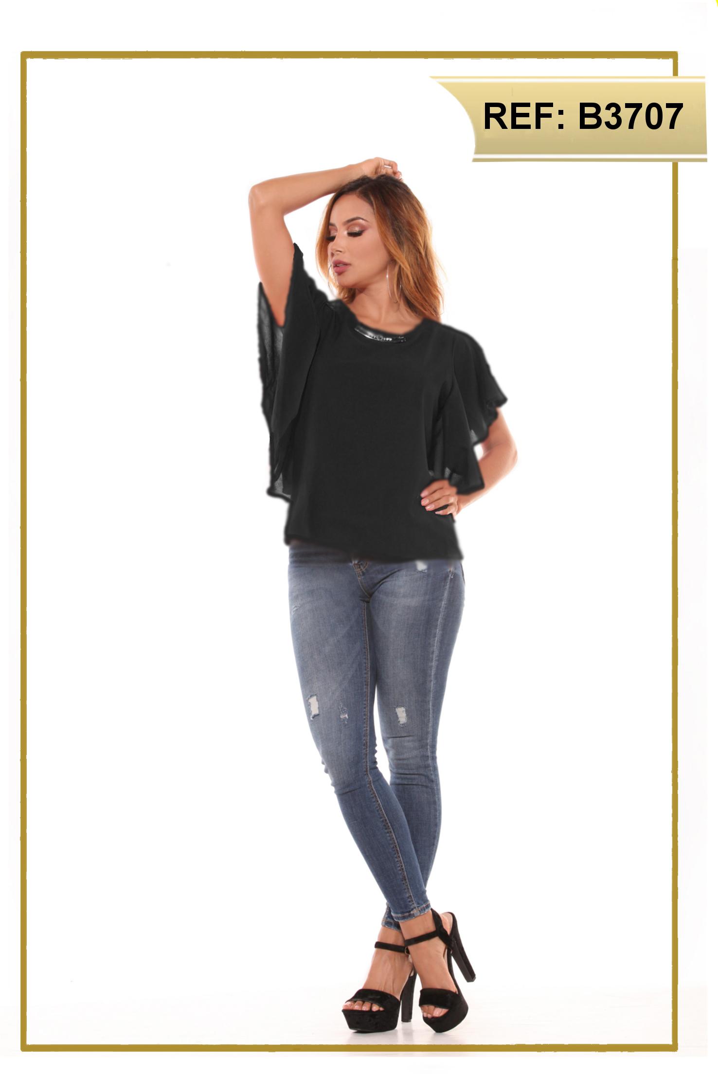Comprar Blusa Colombiana de Dama con mangas cortas y anchas que le dan un hermoso toque a tu estilo original