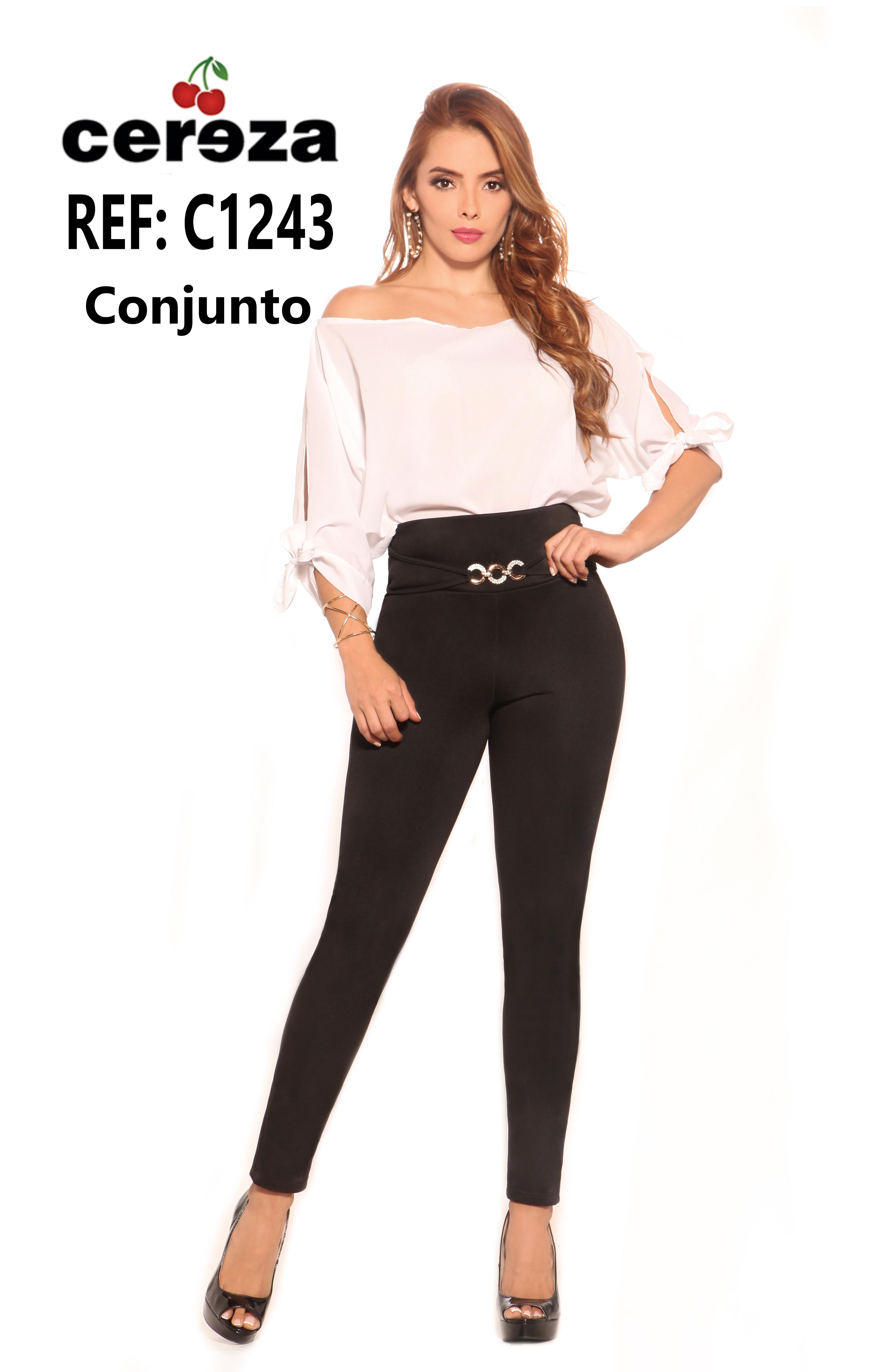 Conjunto De Blusa y Pantalón Colombianos. Hombros Descubiertos y Pantalón con control de cintura Conjunto De Blusa y Pantalón Colombianos. Hombros Descubiertos y Pantalón con control de cintura