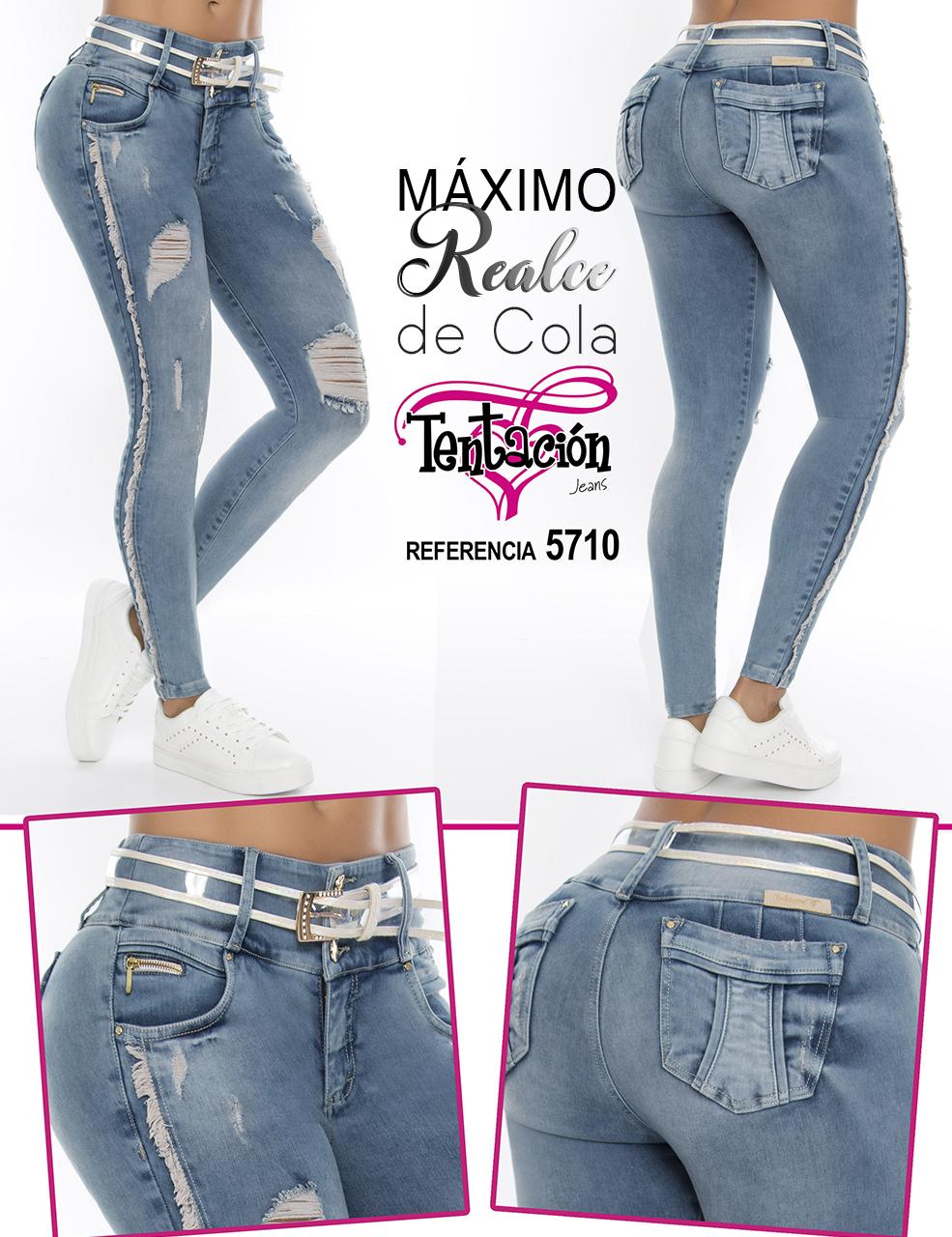 Comprar Pantalón Colombiano Jean de Moda Realce Total Push Up Desgastes y Destroyer