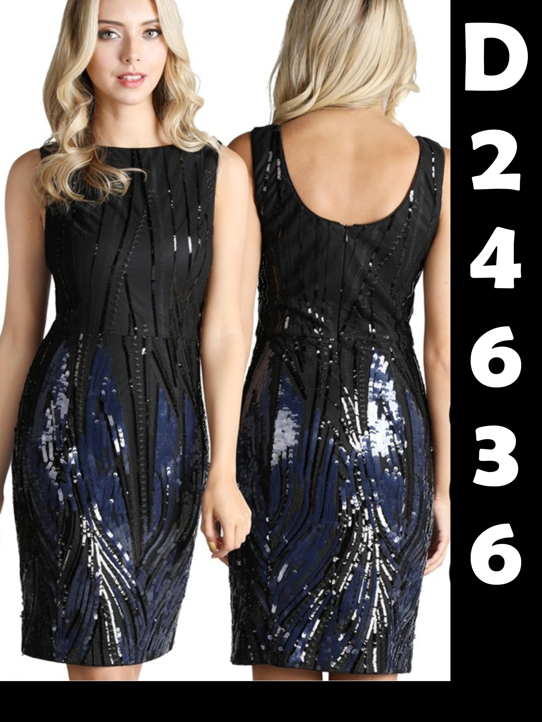 Vestido Corto Americano sin Mangas Decorado con Lentejuelas en diseño Exclusivo de Moda Vestido Corto Americano sin Mangas Decorado con Lentejuelas en diseño Exclusivo de Moda