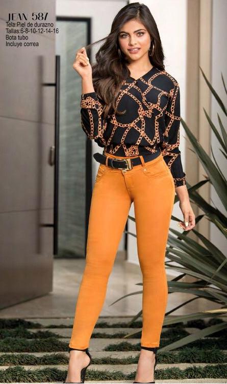 Comprar Pantalón Colombiano Para Dama Estilo Push Up Color de Moda, Realce Total
