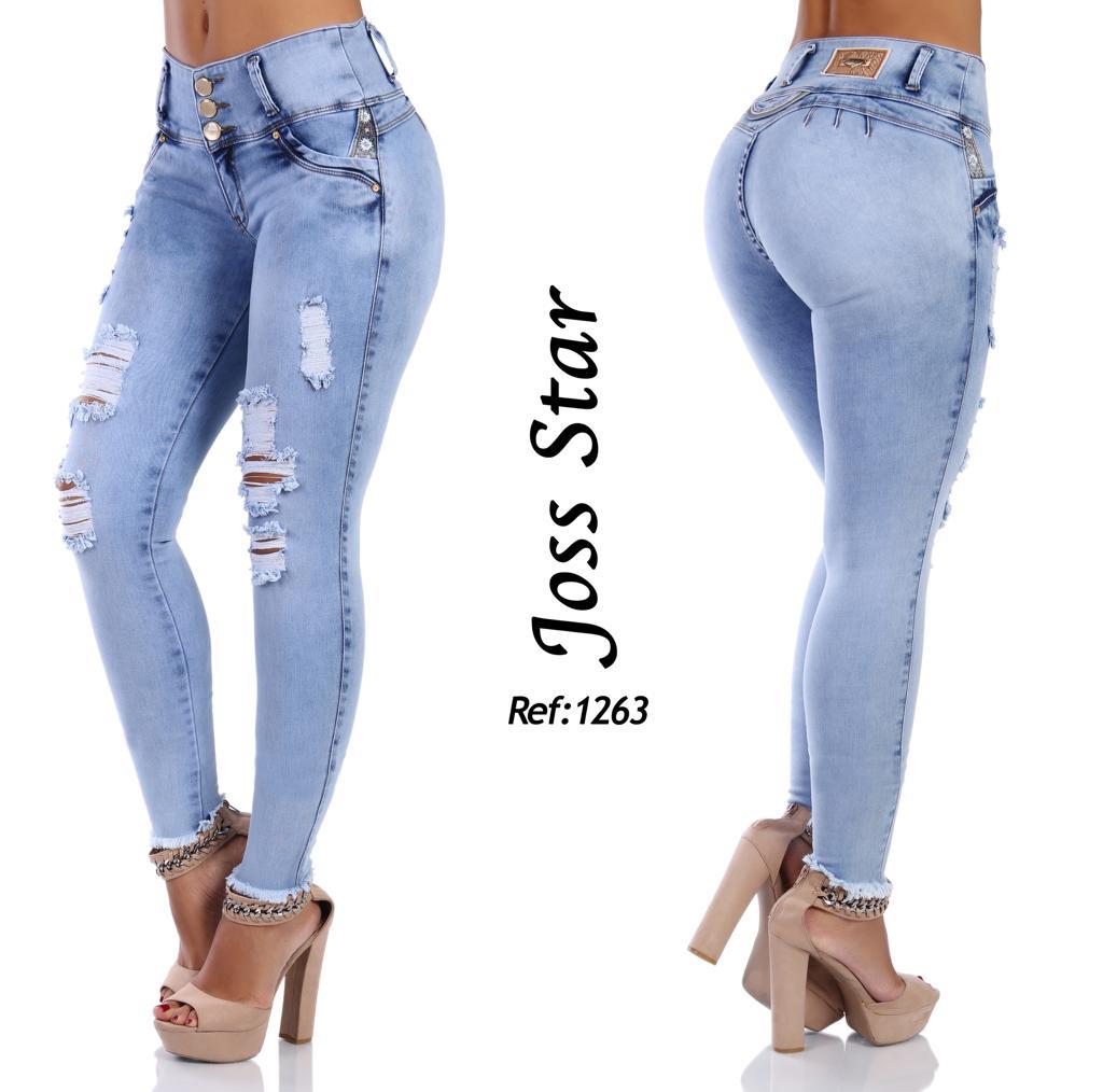 Comprar jeans colombianos de moda con efecto levantacola y reduccion de cintura