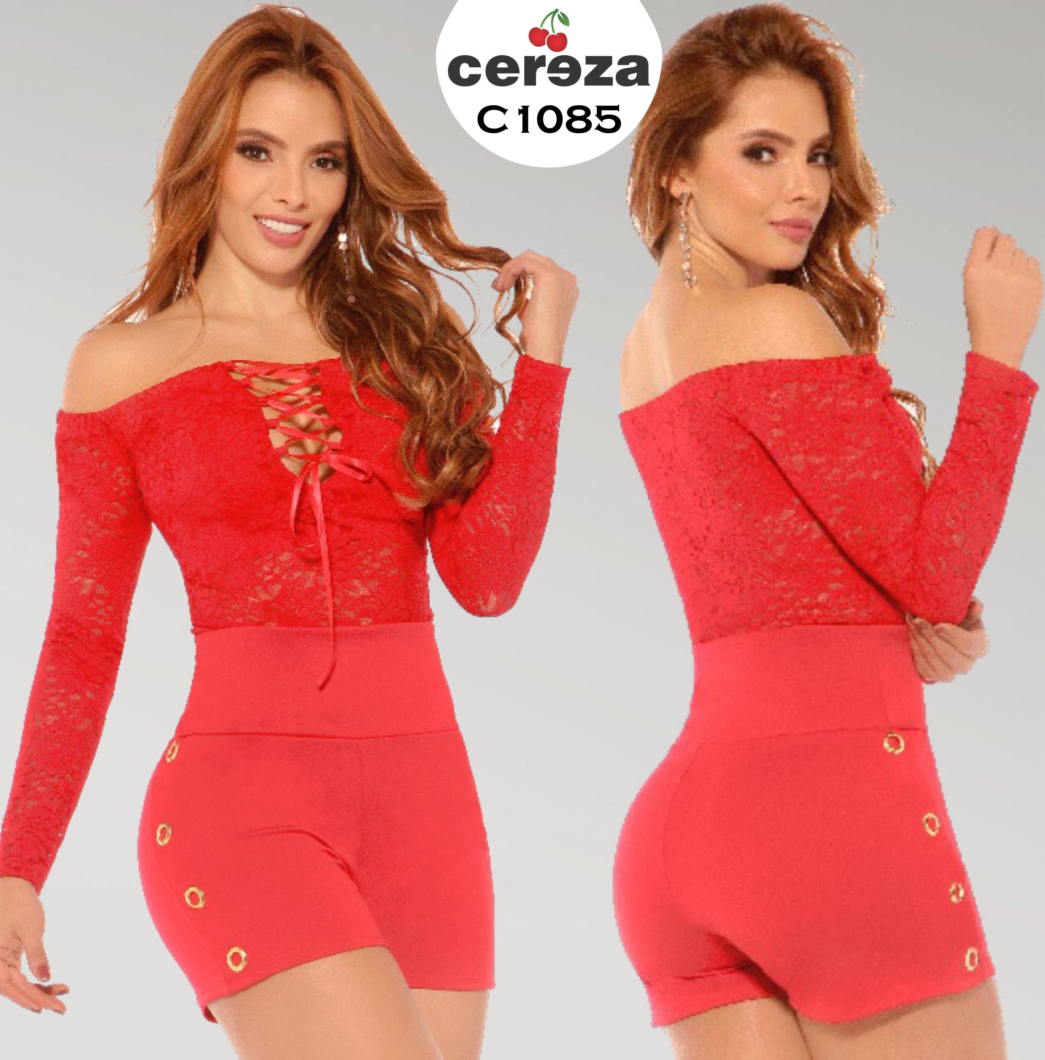Conjunto Short Sexy Colombiano Marca CEREZA con Diseño Exclusivo de Moda Conjunto Short Sexy Colombiano Marca CEREZA con Diseño Exclusivo de Moda