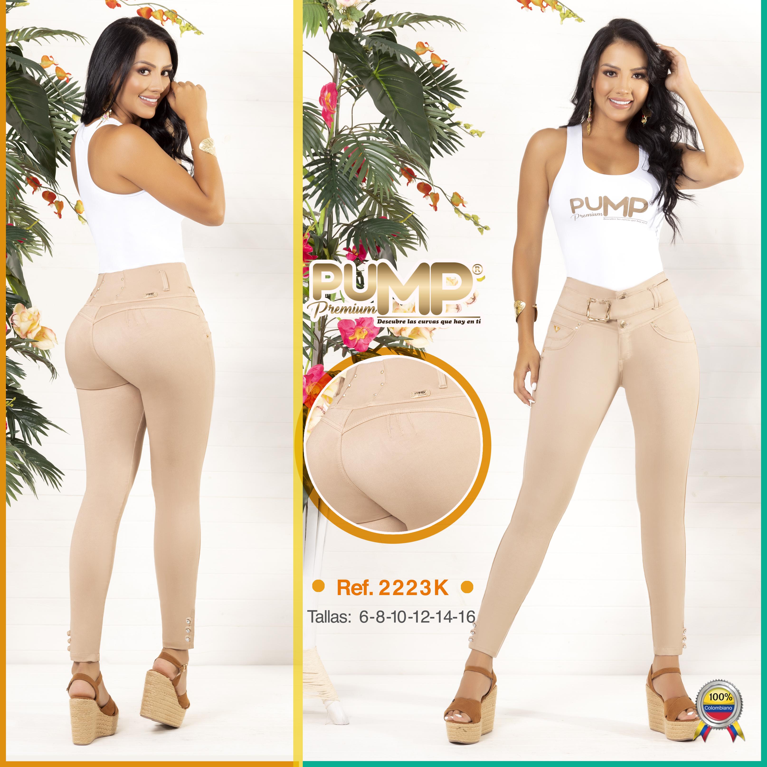 Vaquero Jean Colombiano Push up con Bolsillos y Degradado de Color de Moda