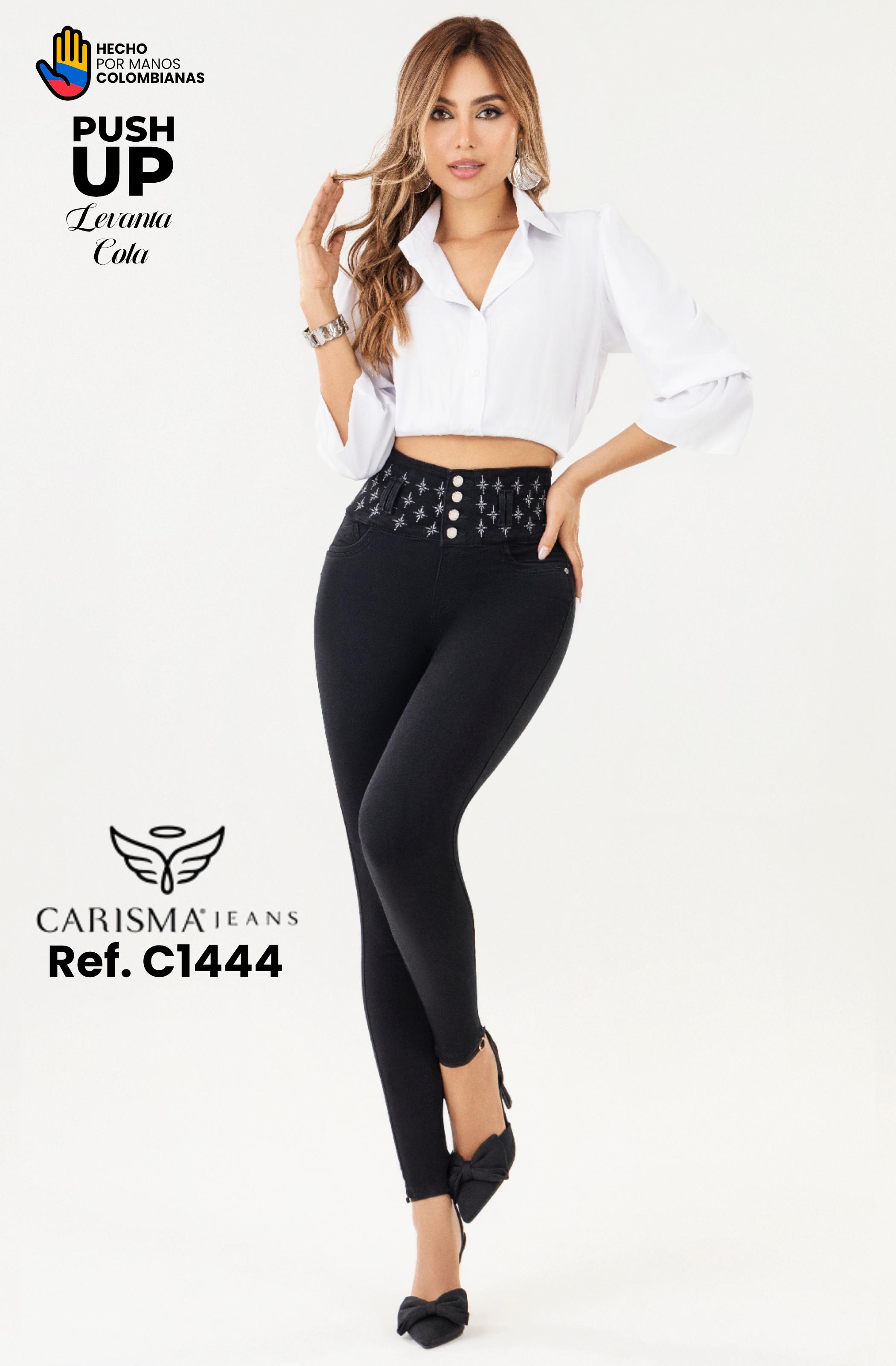 Comprar Pantalón colombiano con pretina de estrellas y realce total