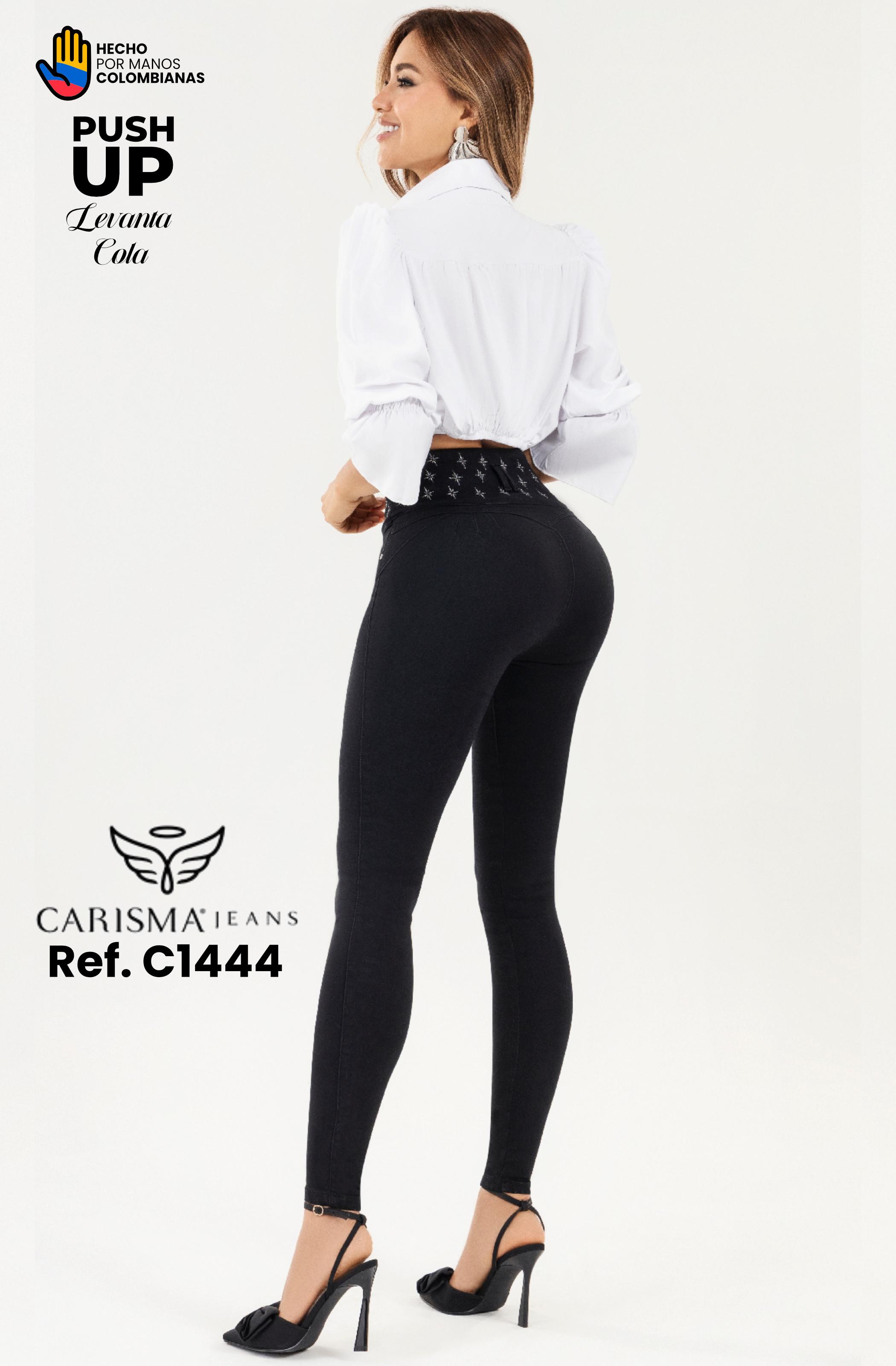 Comprar Pantalón colombiano con pretina de estrellas y realce total