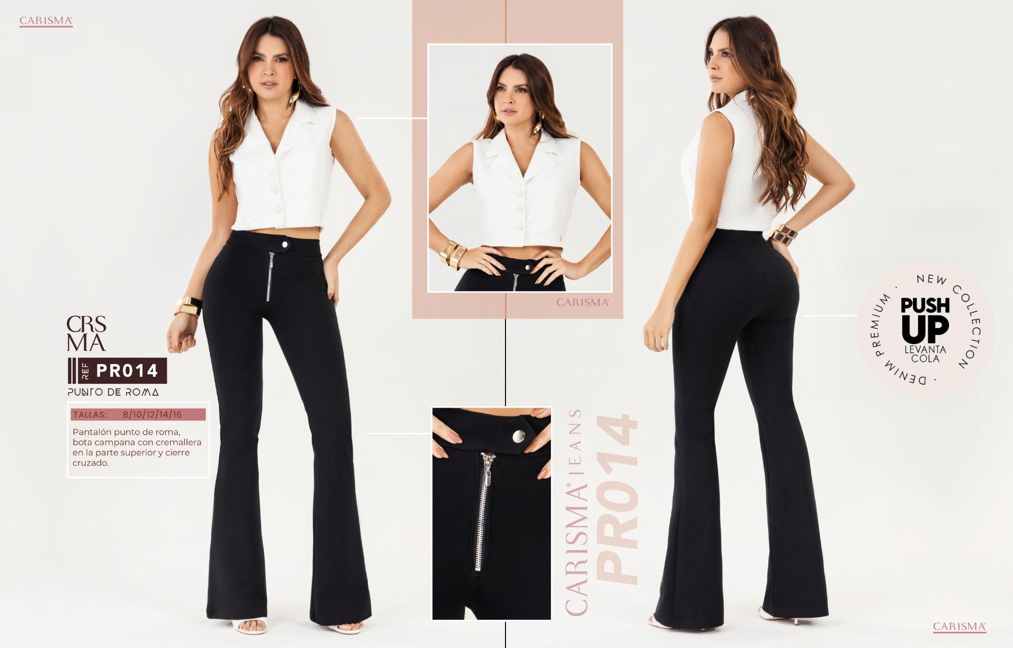 Comprar Pantalón colombiano con corte campana y realce perfecto