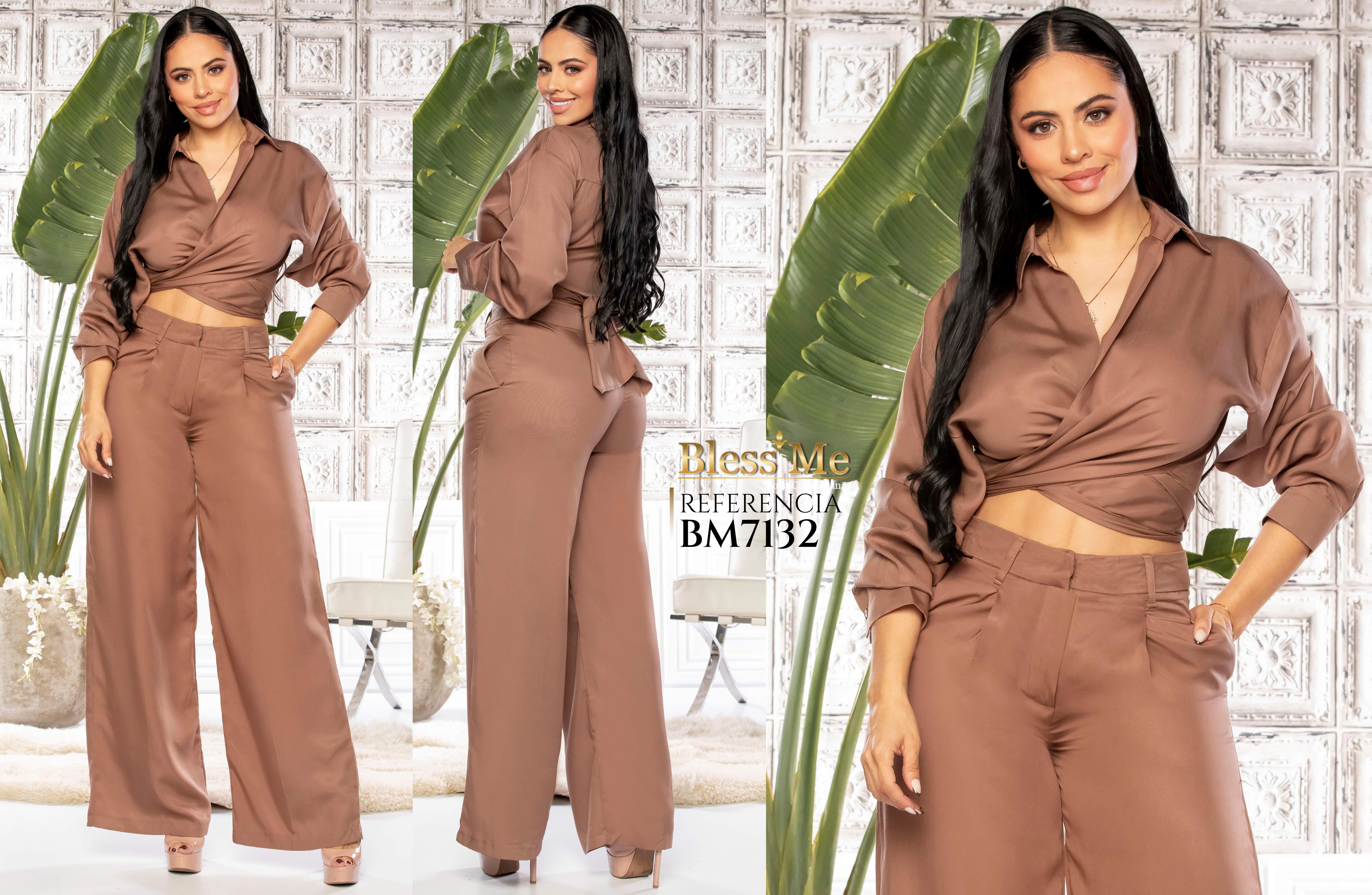 Comprar Conjunto colombiano para mujer con pantalón y blusa a juego