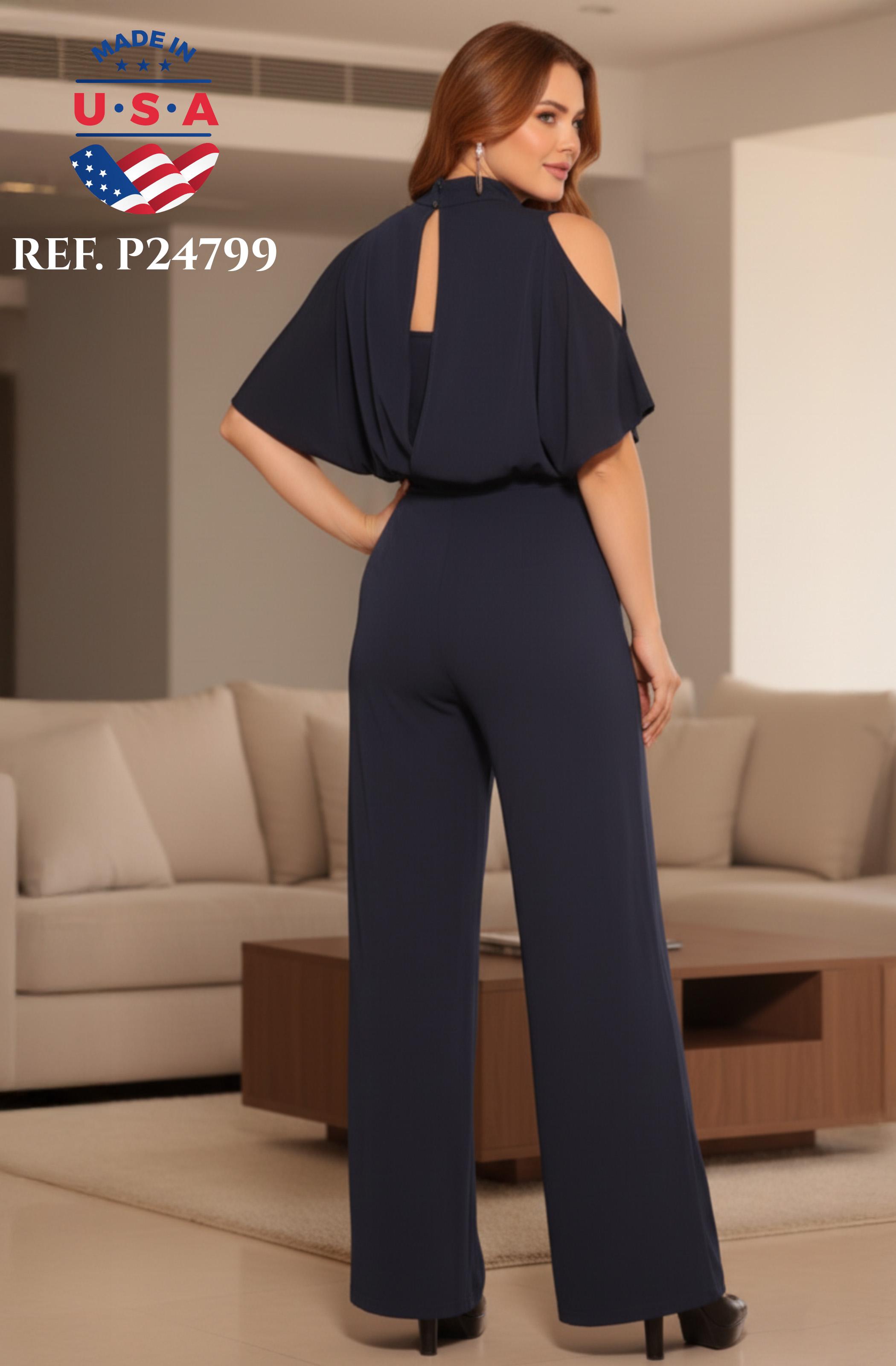 Comprar Enterizo de Moda con Mangas y hombros descubiertos, pantalón amplio y ceñido al cuerpo. Horma tu Figura y Luce Fantástica