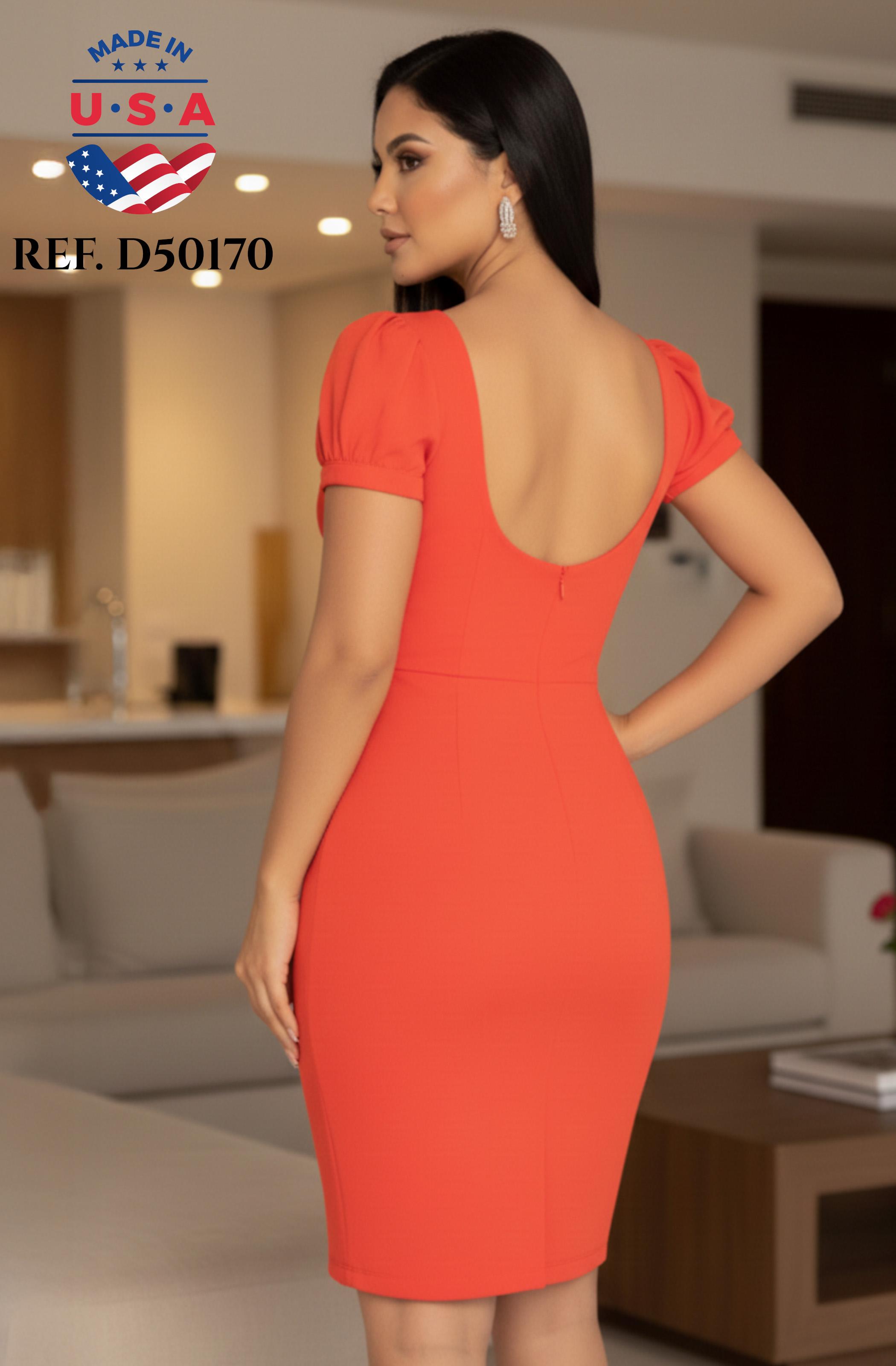 Comprar Vestido de Fiesta Corto,Con Cuello Redondo y Decorado.
